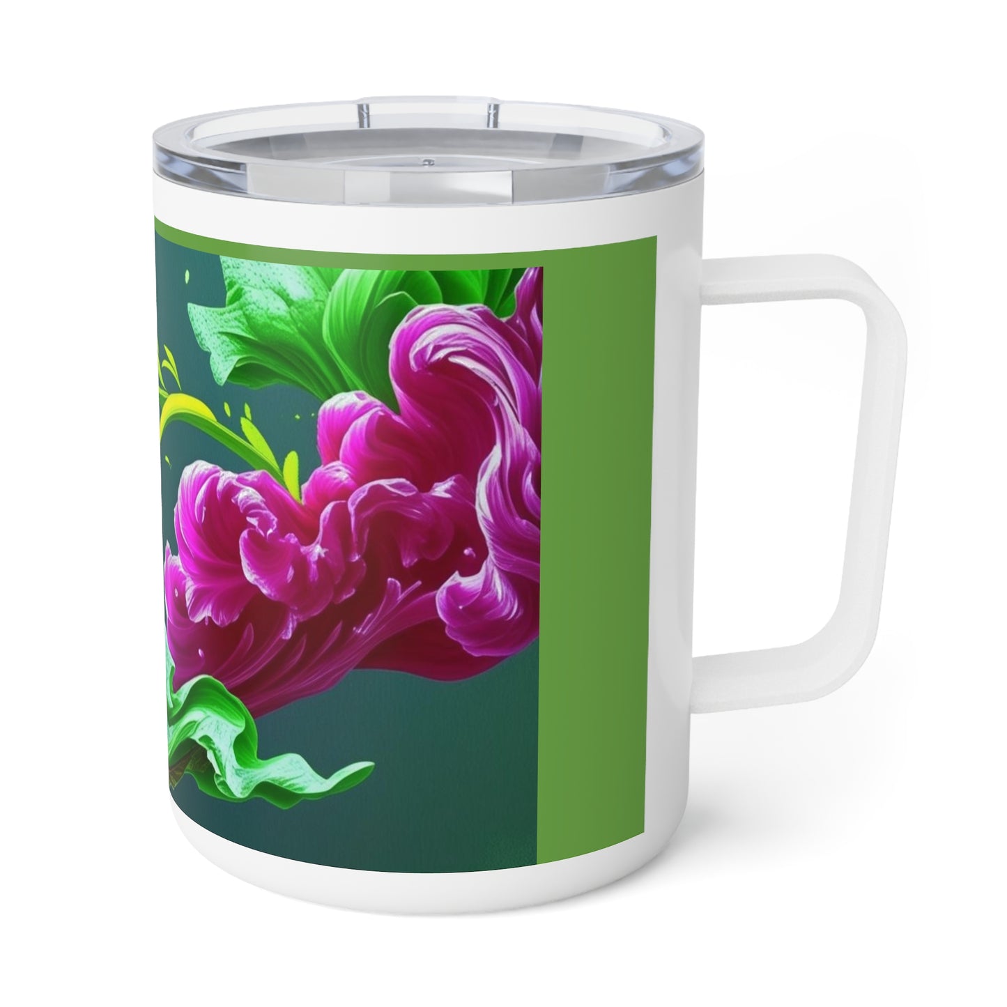 Floral Insulated Coffee Mug, 10oz
