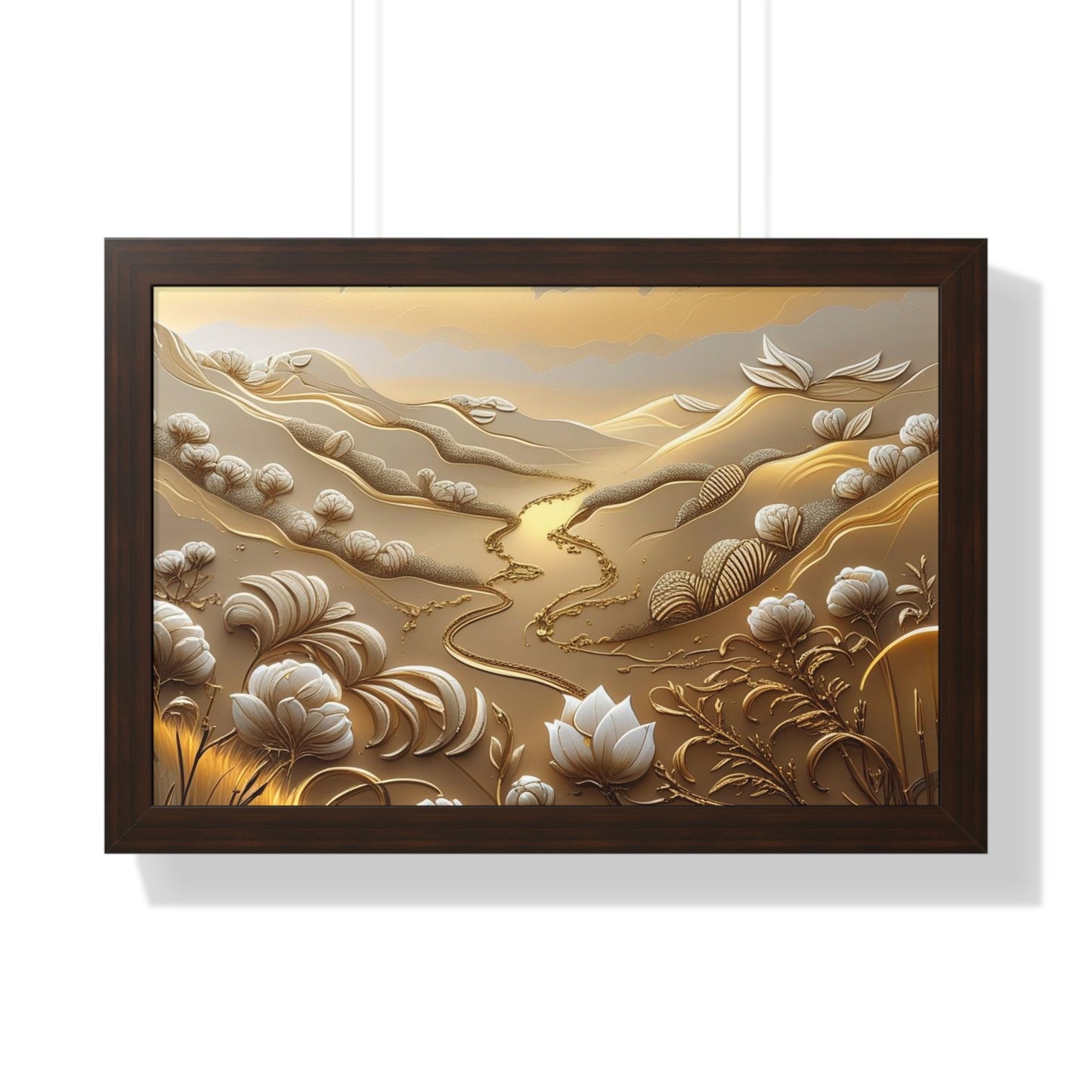 Serene Landscape Framed Poster, Nature-Inspired Wall Art,