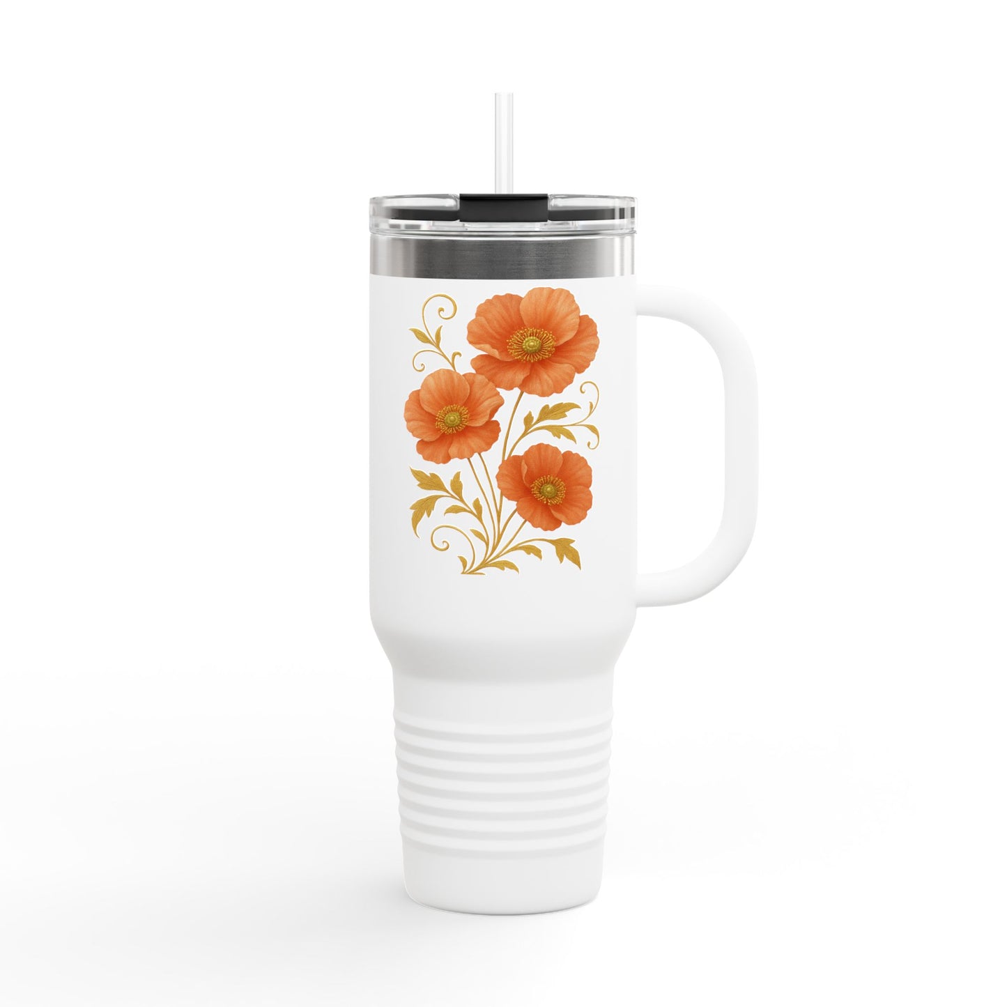 Floral Insulated Travel Mug, 40oz