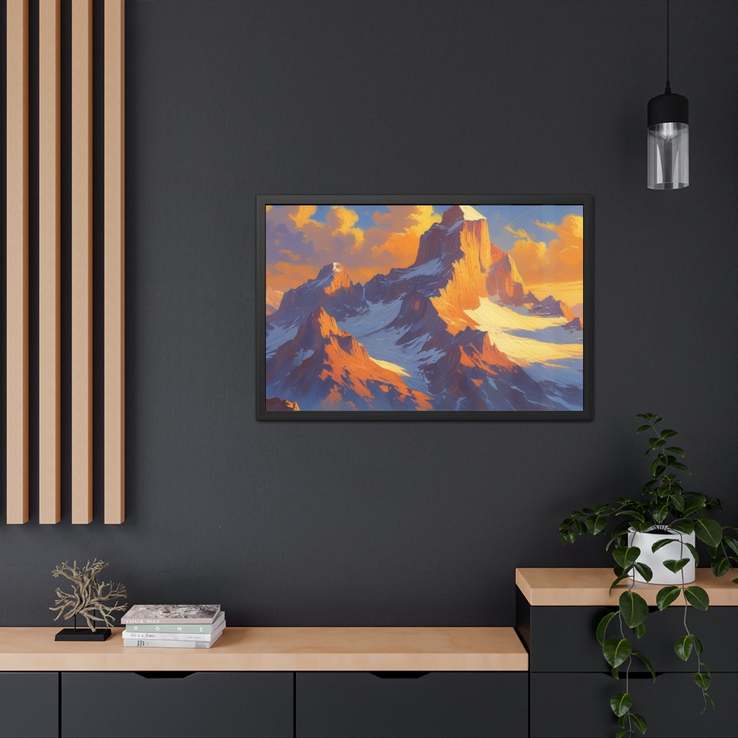 Mountain Sunset Framed Poster