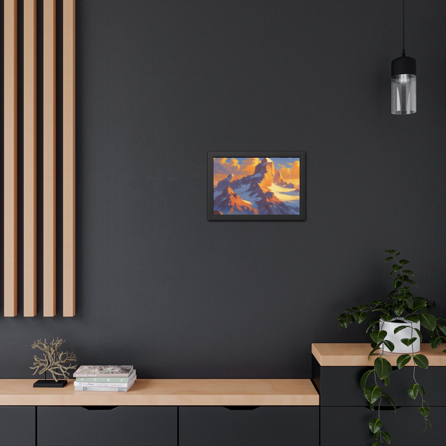 Mountain Sunset Framed Poster