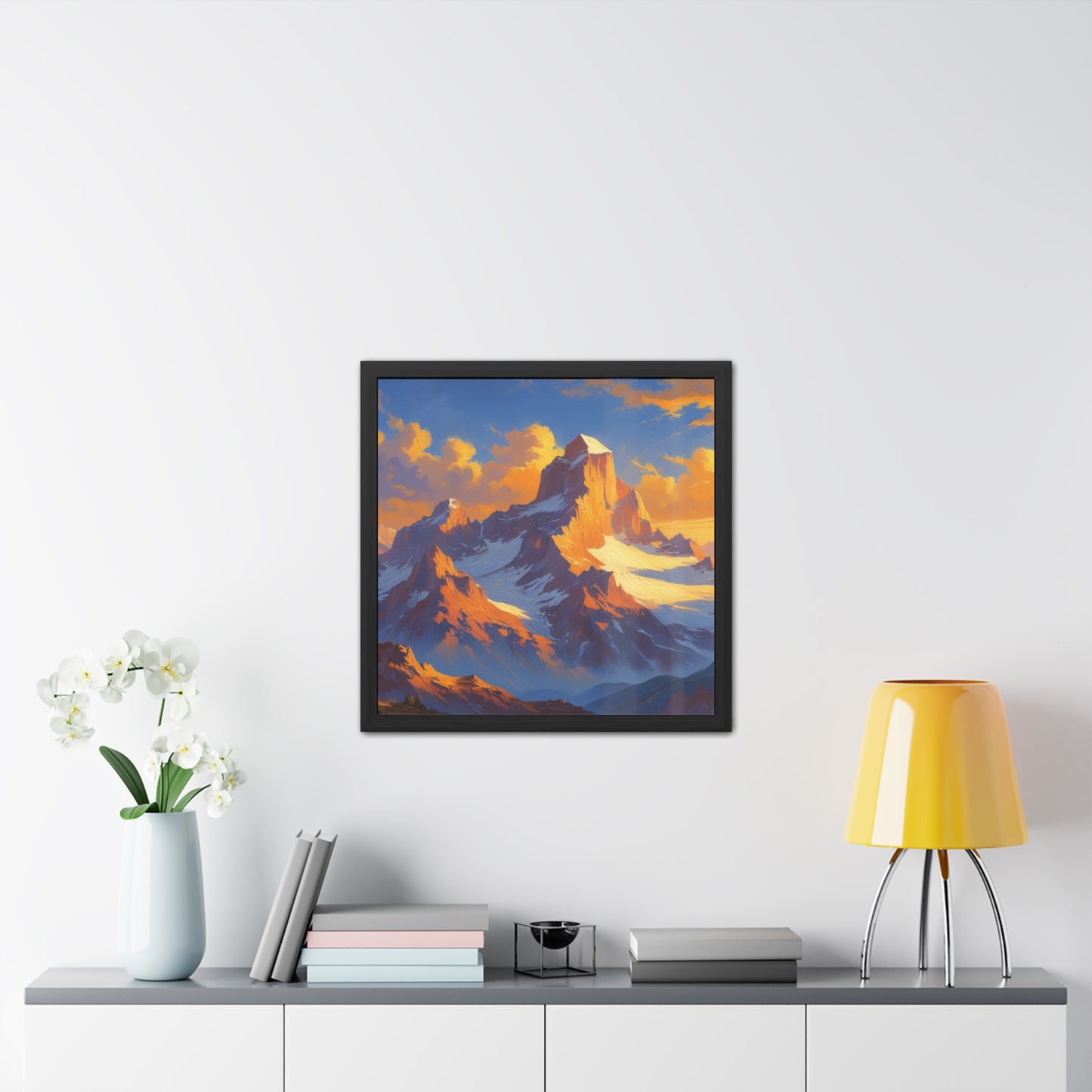 Mountain Sunset Framed Poster