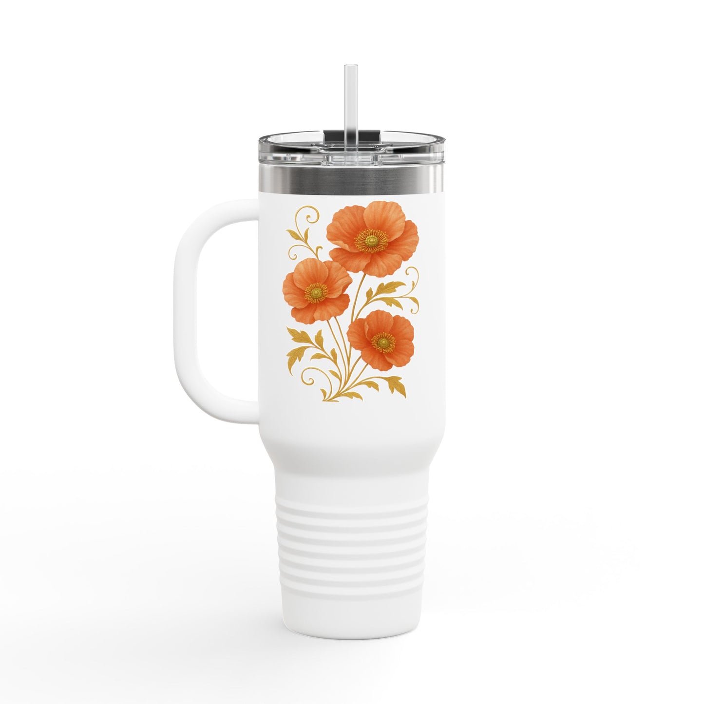 Floral Insulated Travel Mug, 40oz