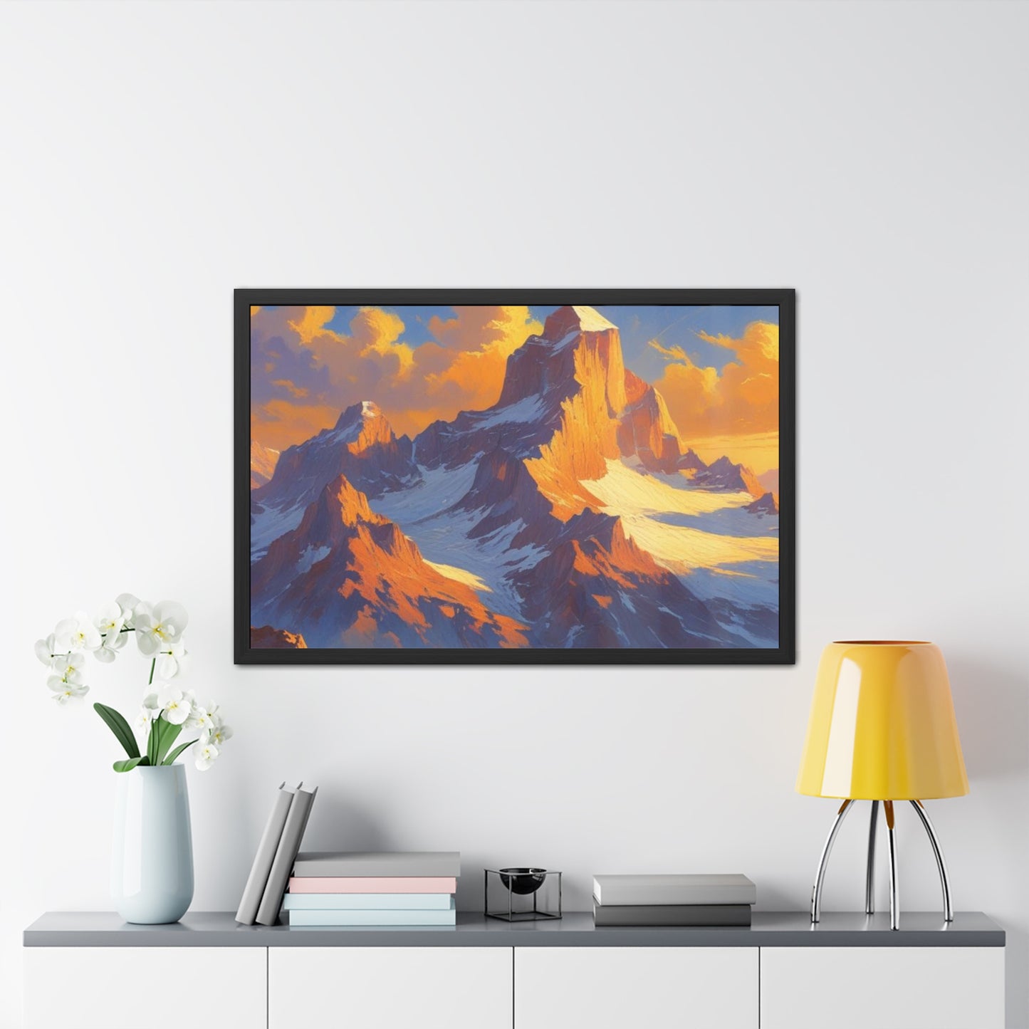 Mountain Sunset Framed Poster