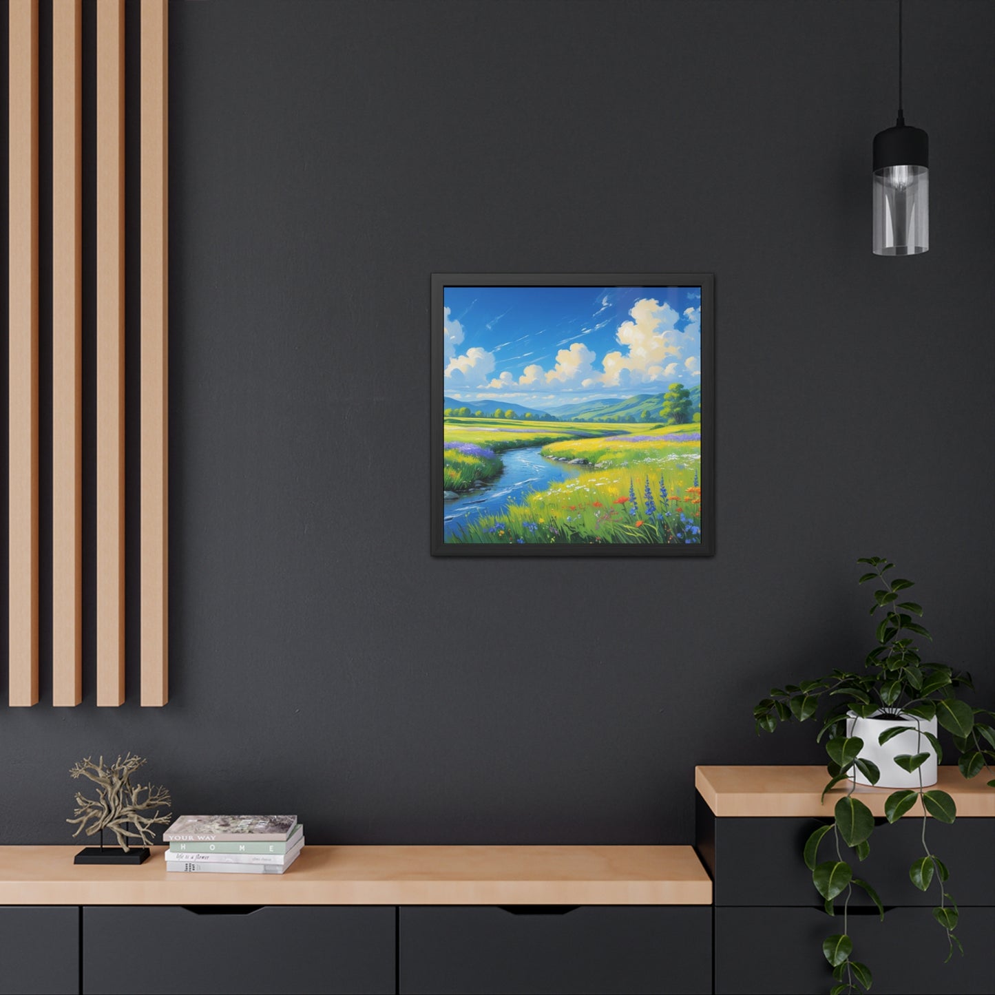 Framed Scenic Landscape Poster, Nature Wall Art