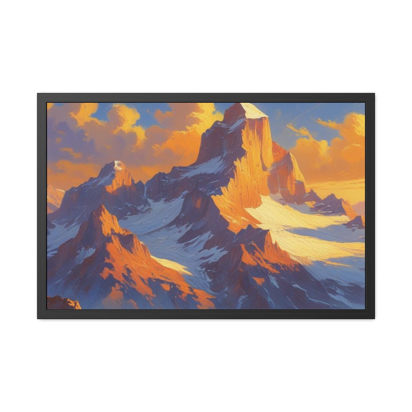 Mountain Sunset Framed Poster