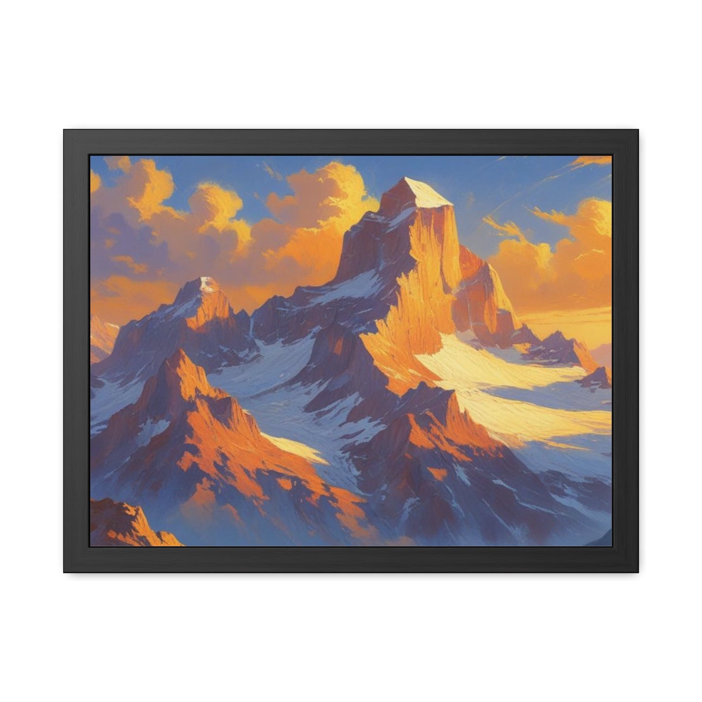 Mountain Sunset Framed Poster