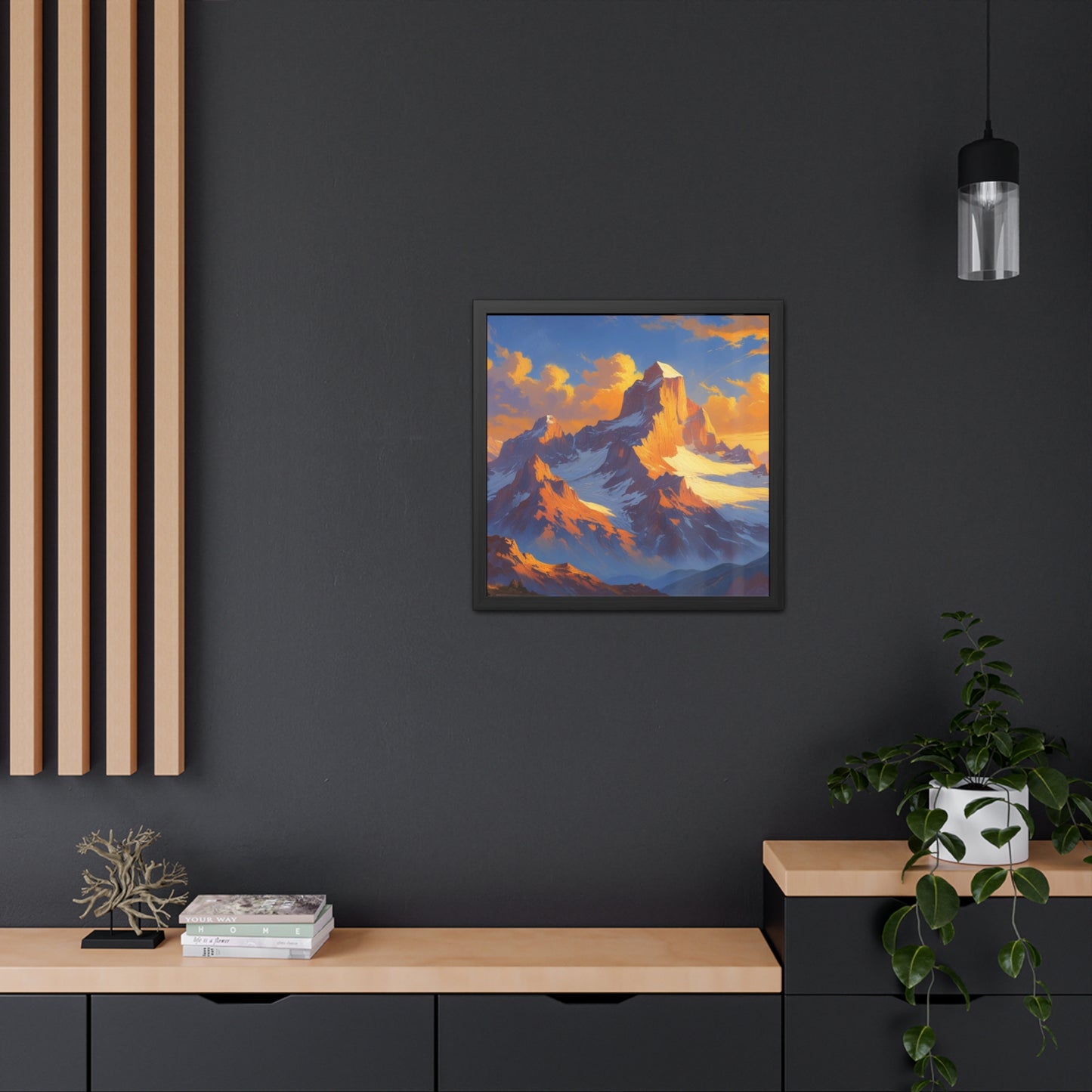 Mountain Sunset Framed Poster