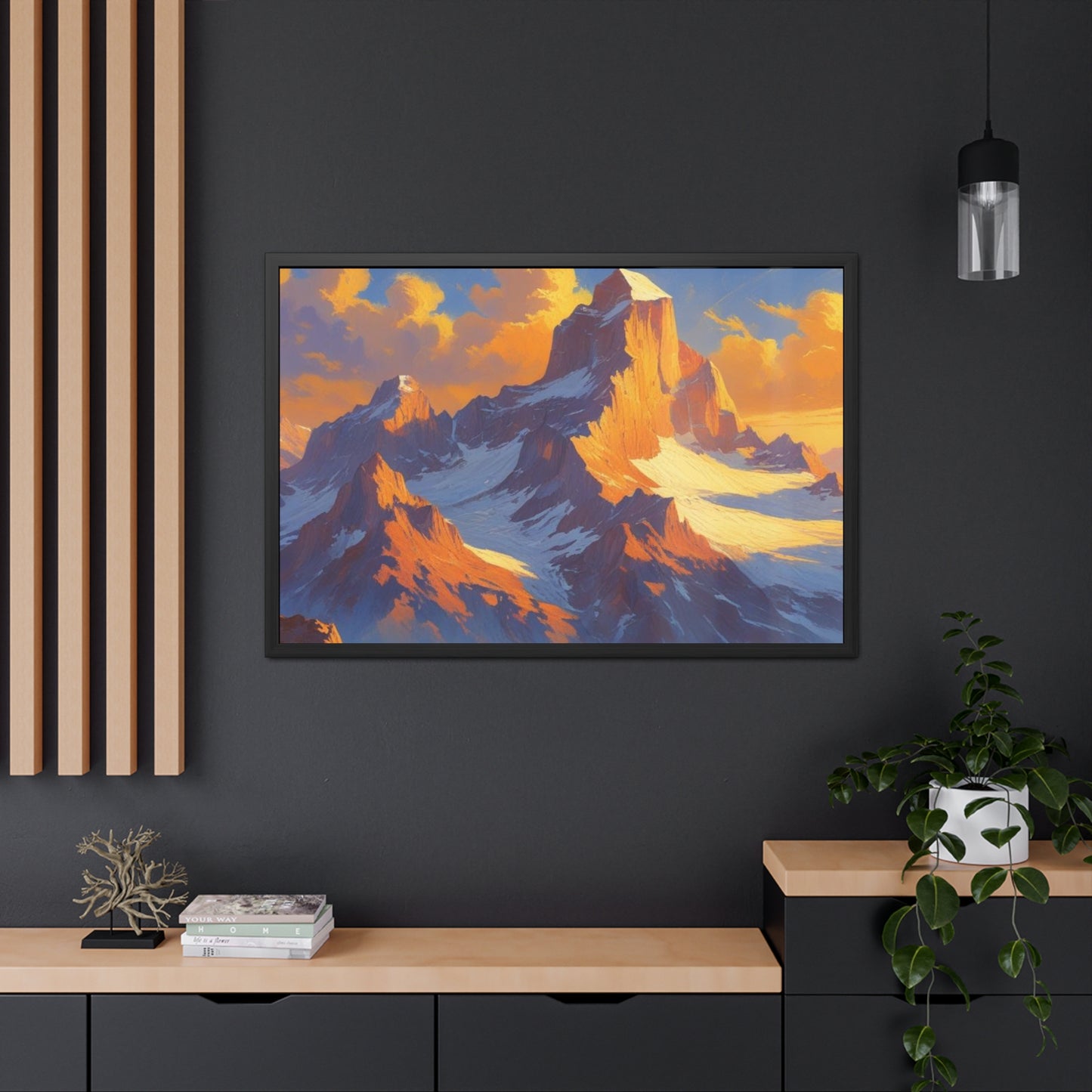 Mountain Sunset Framed Poster