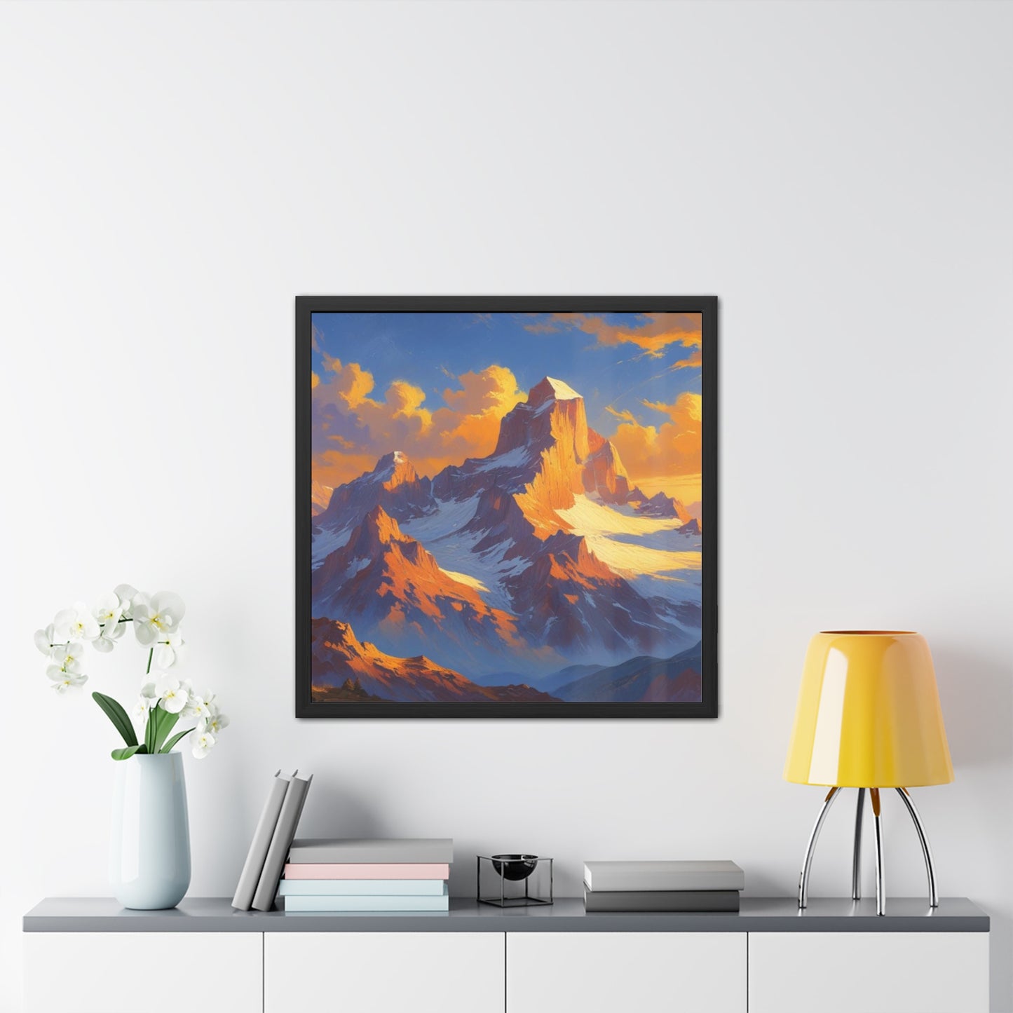 Mountain Sunset Framed Poster