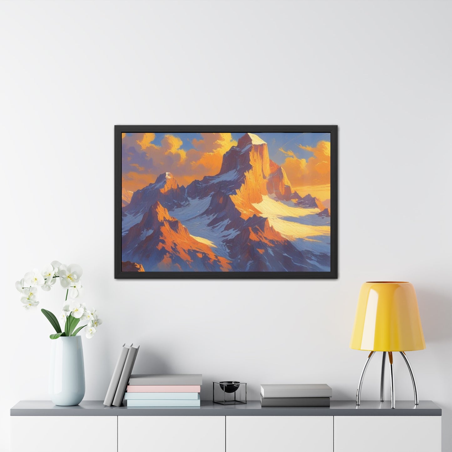 Mountain Sunset Framed Poster