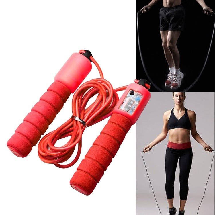 Skipping Rope With Counter Adjustable Length Counter Wear-resistant Foam Cotton Handle Exerci JumpRope se Portable Sports Training Equipment