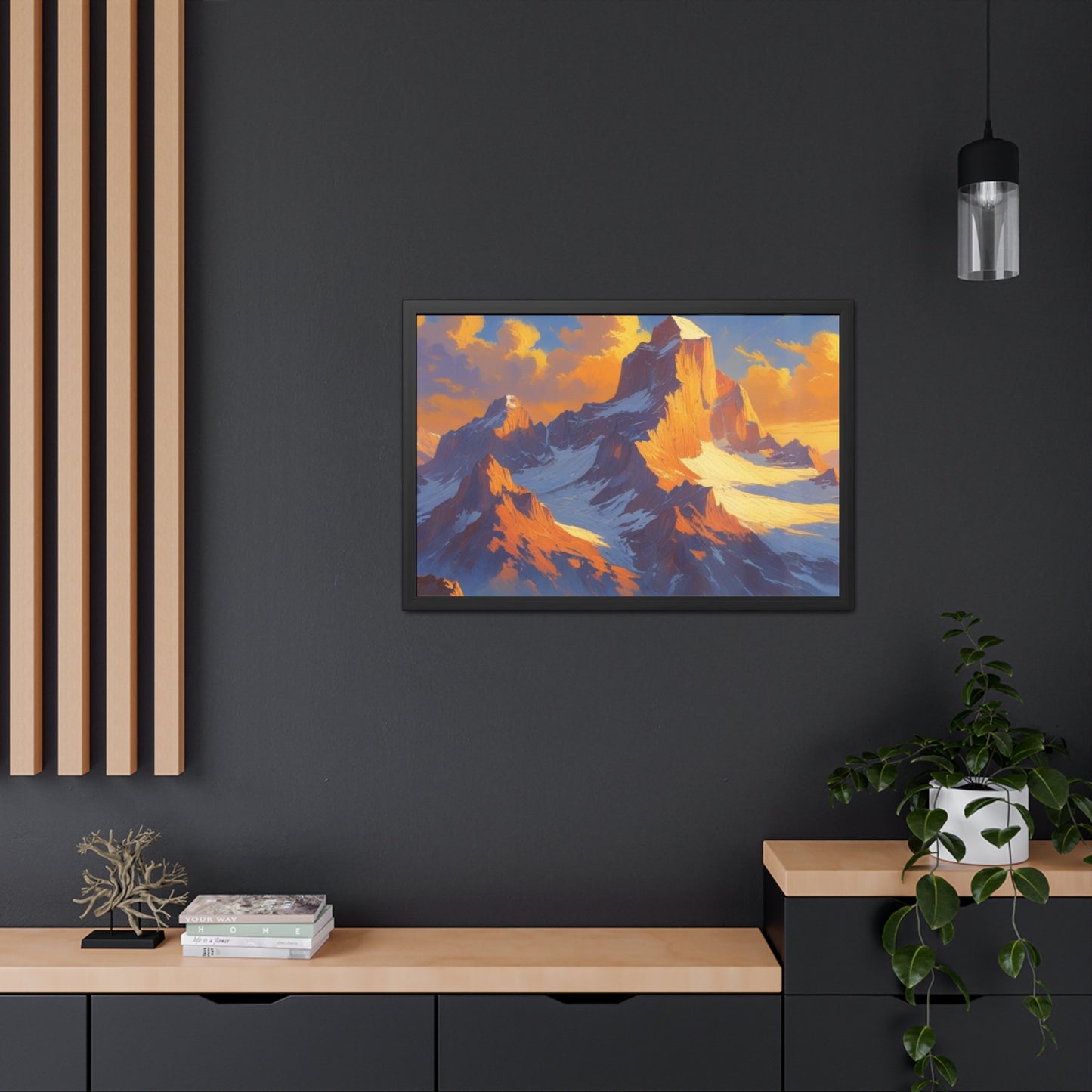 Mountain Sunset Framed Poster