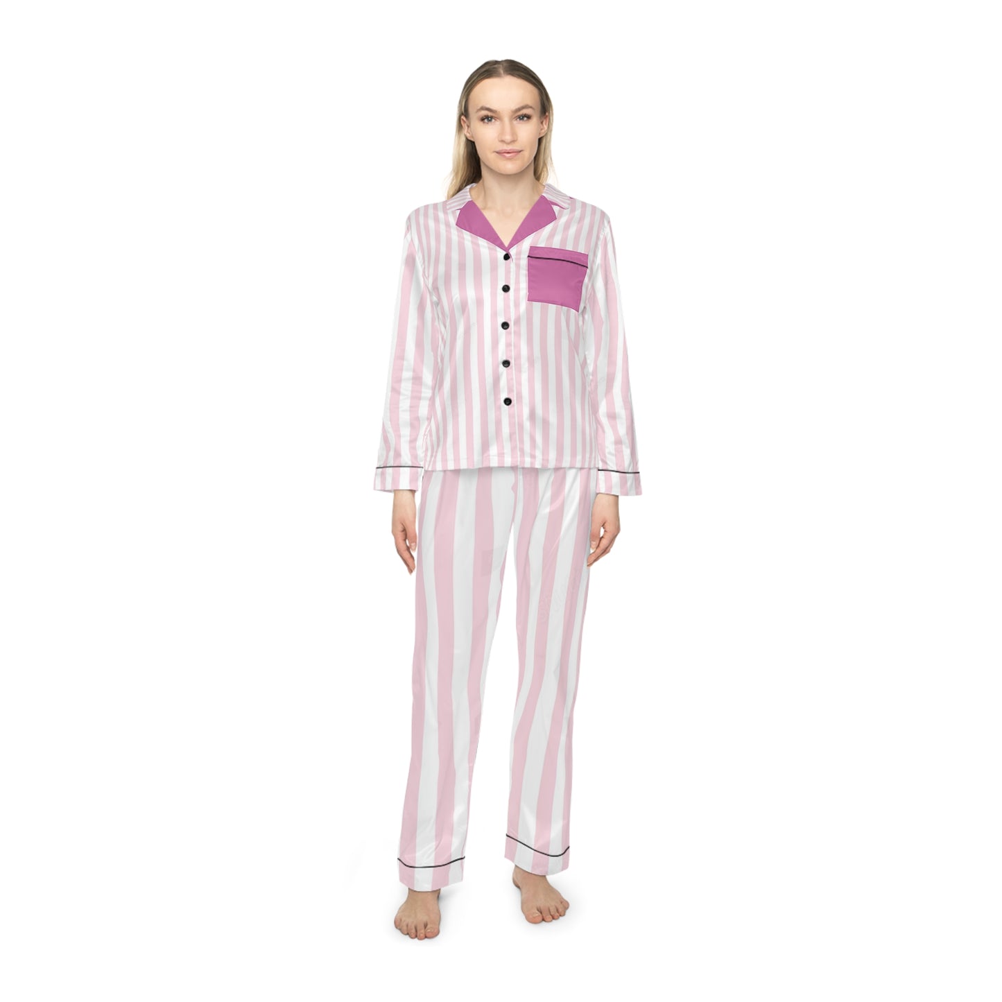 Women's Satin Pajamas (AOP)