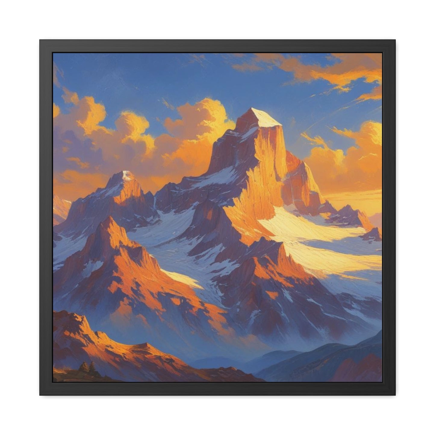 Mountain Sunset Framed Poster