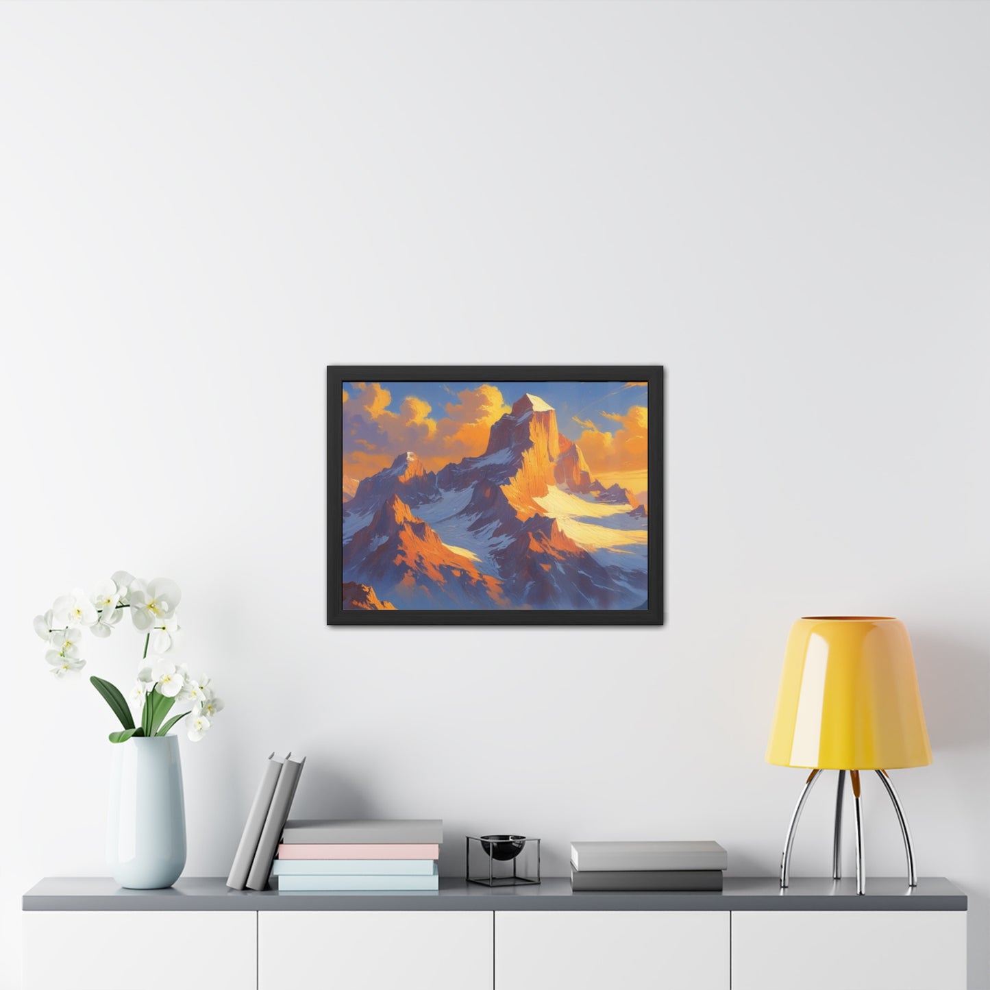 Mountain Sunset Framed Poster