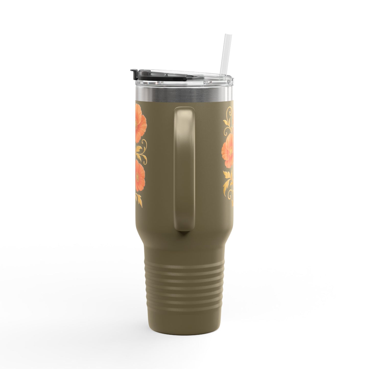 Floral Insulated Travel Mug, 40oz