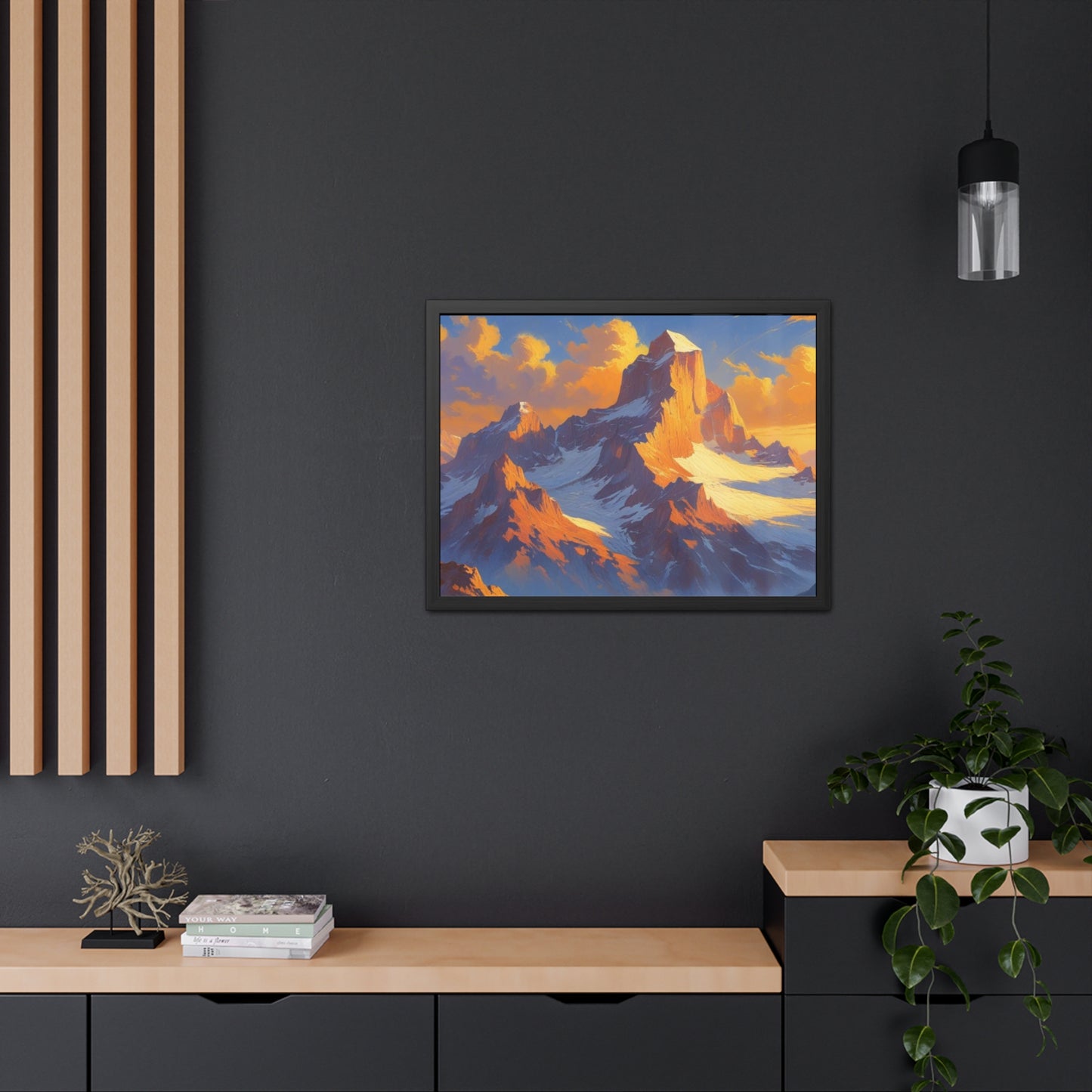 Mountain Sunset Framed Poster
