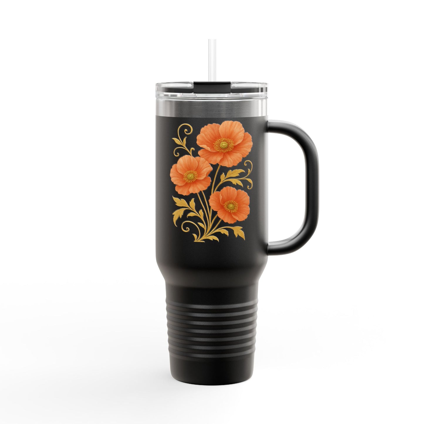 Floral Insulated Travel Mug, 40oz