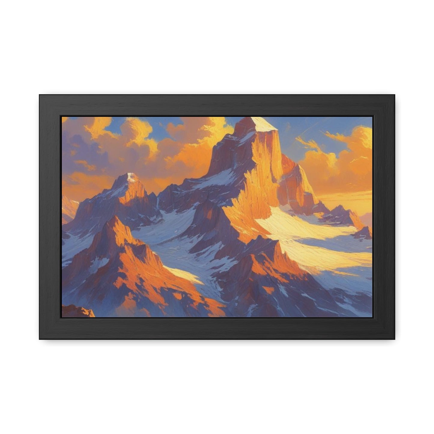 Mountain Sunset Framed Poster