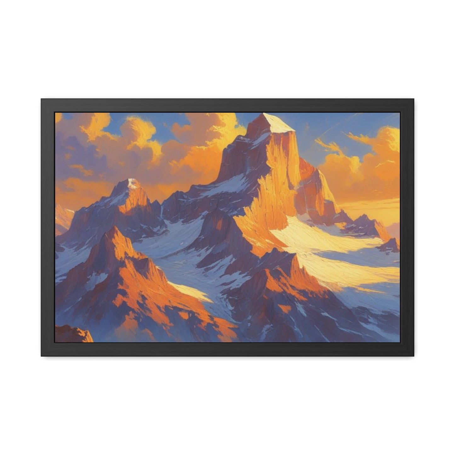 Mountain Sunset Framed Poster