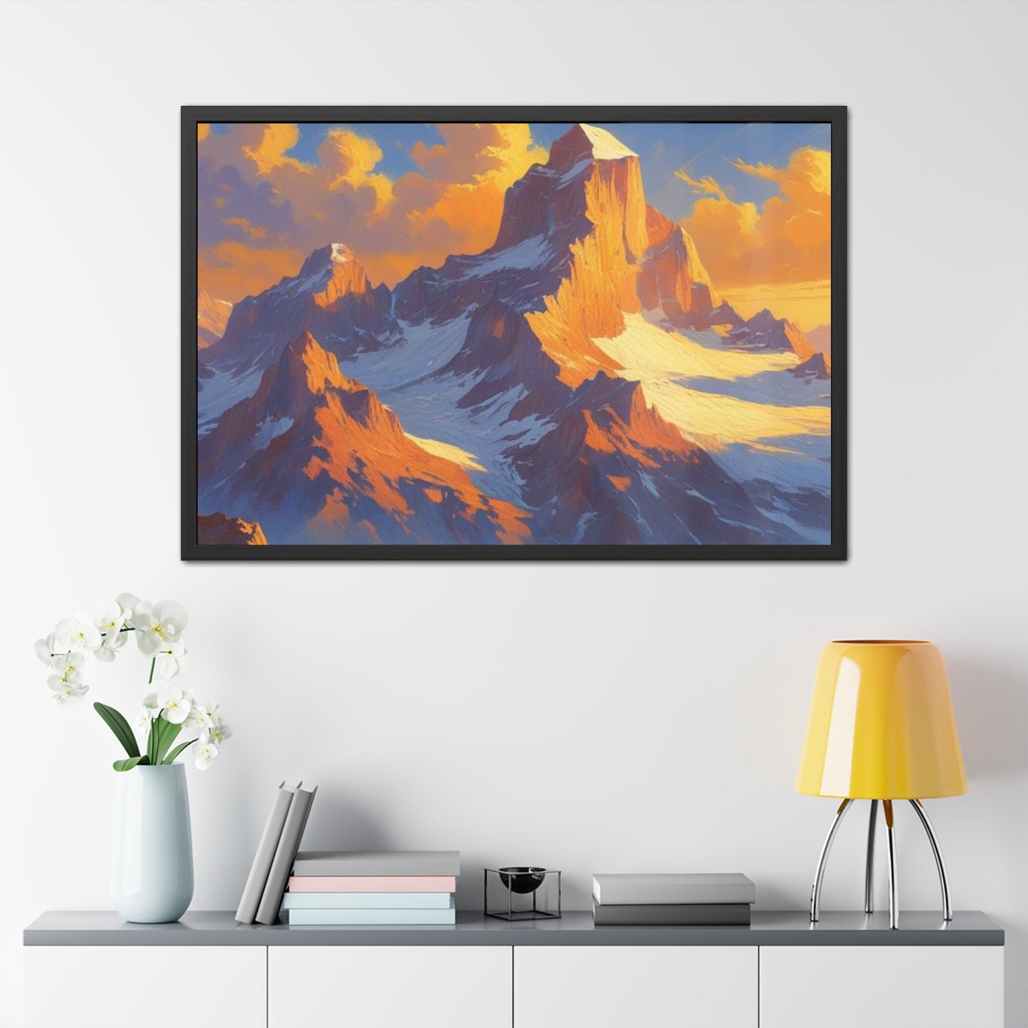 Mountain Sunset Framed Poster