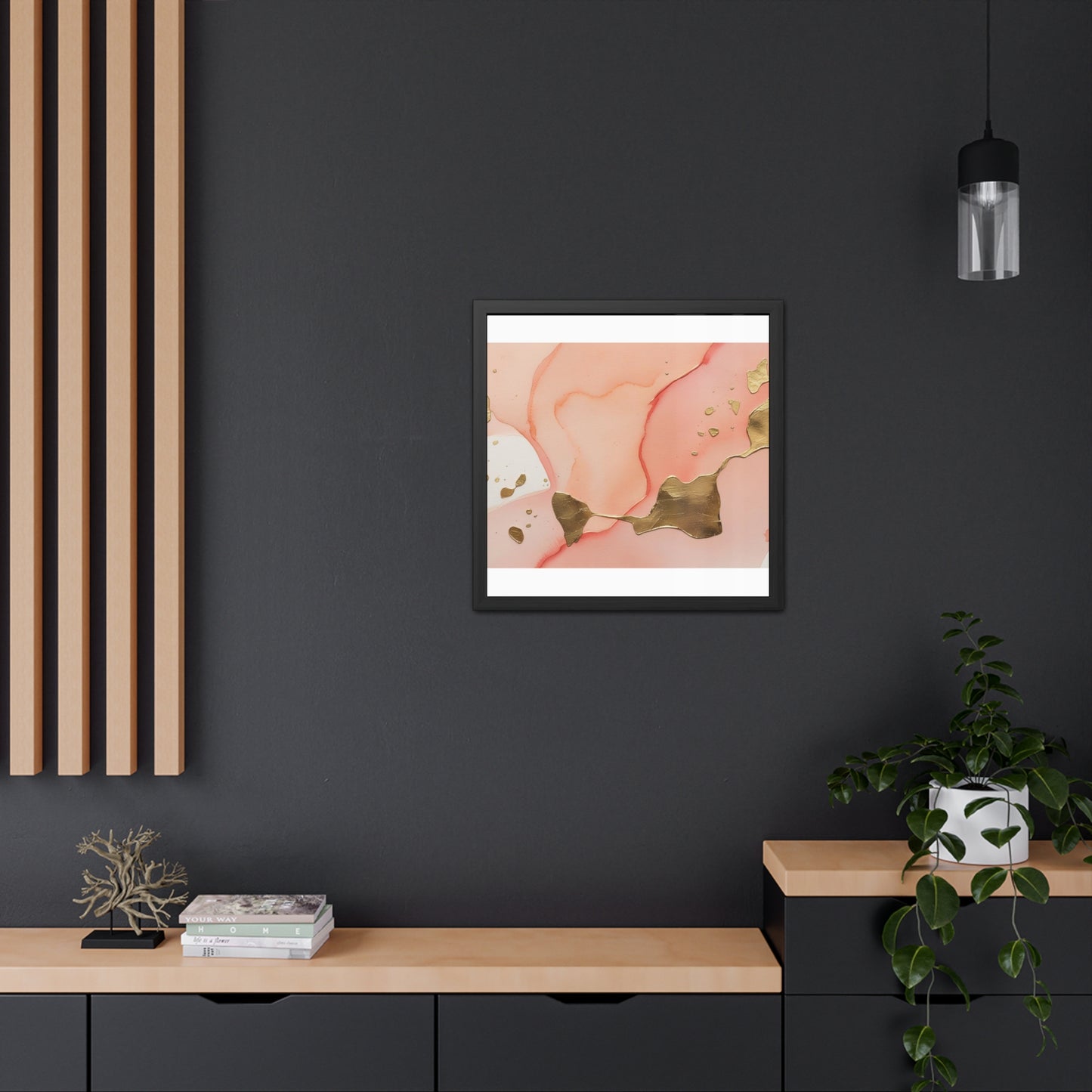 Elegant Abstract Art Framed Poster