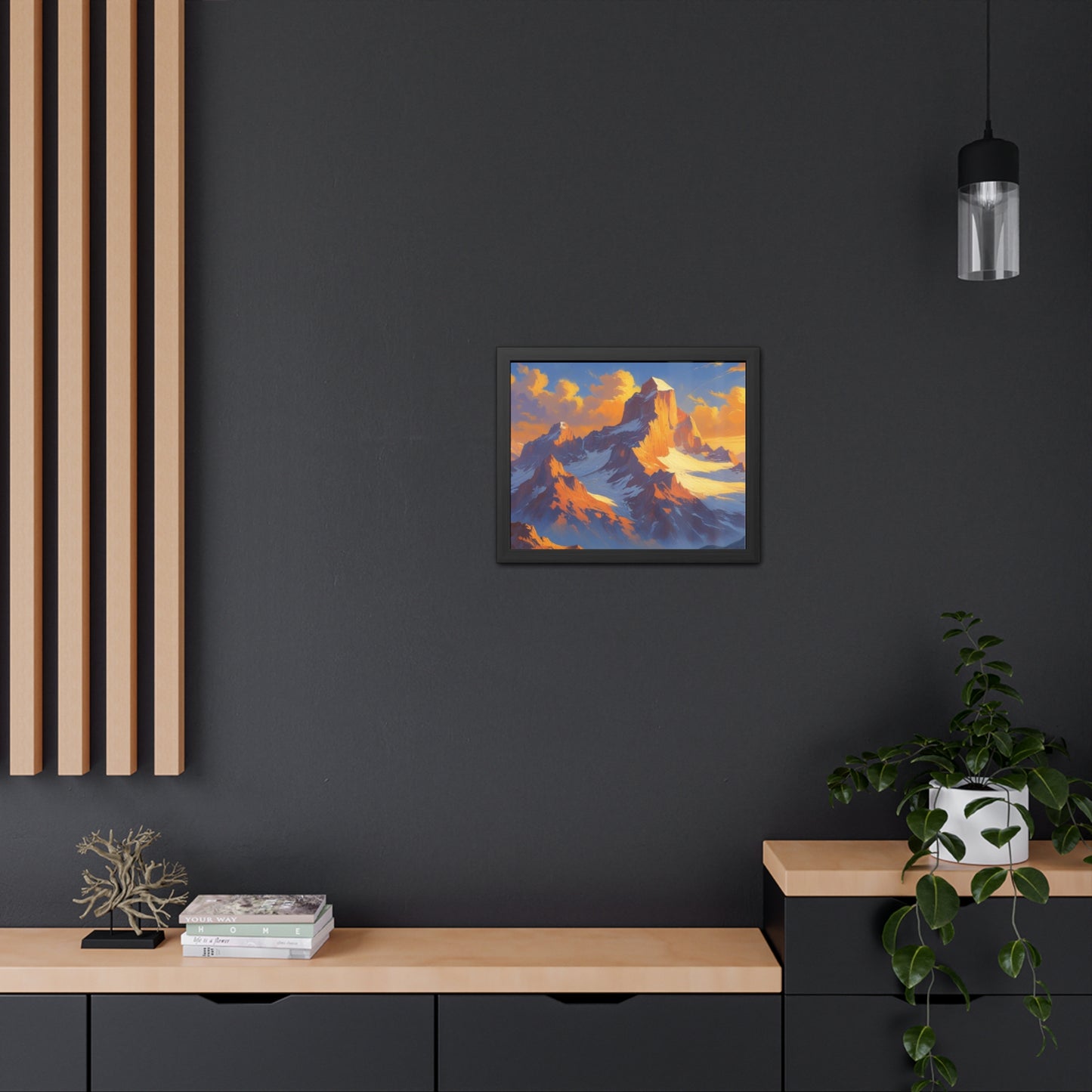 Mountain Sunset Framed Poster