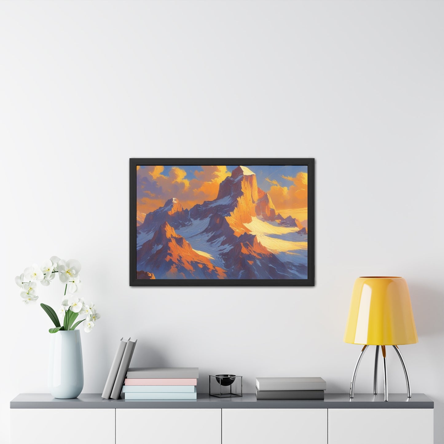 Mountain Sunset Framed Poster