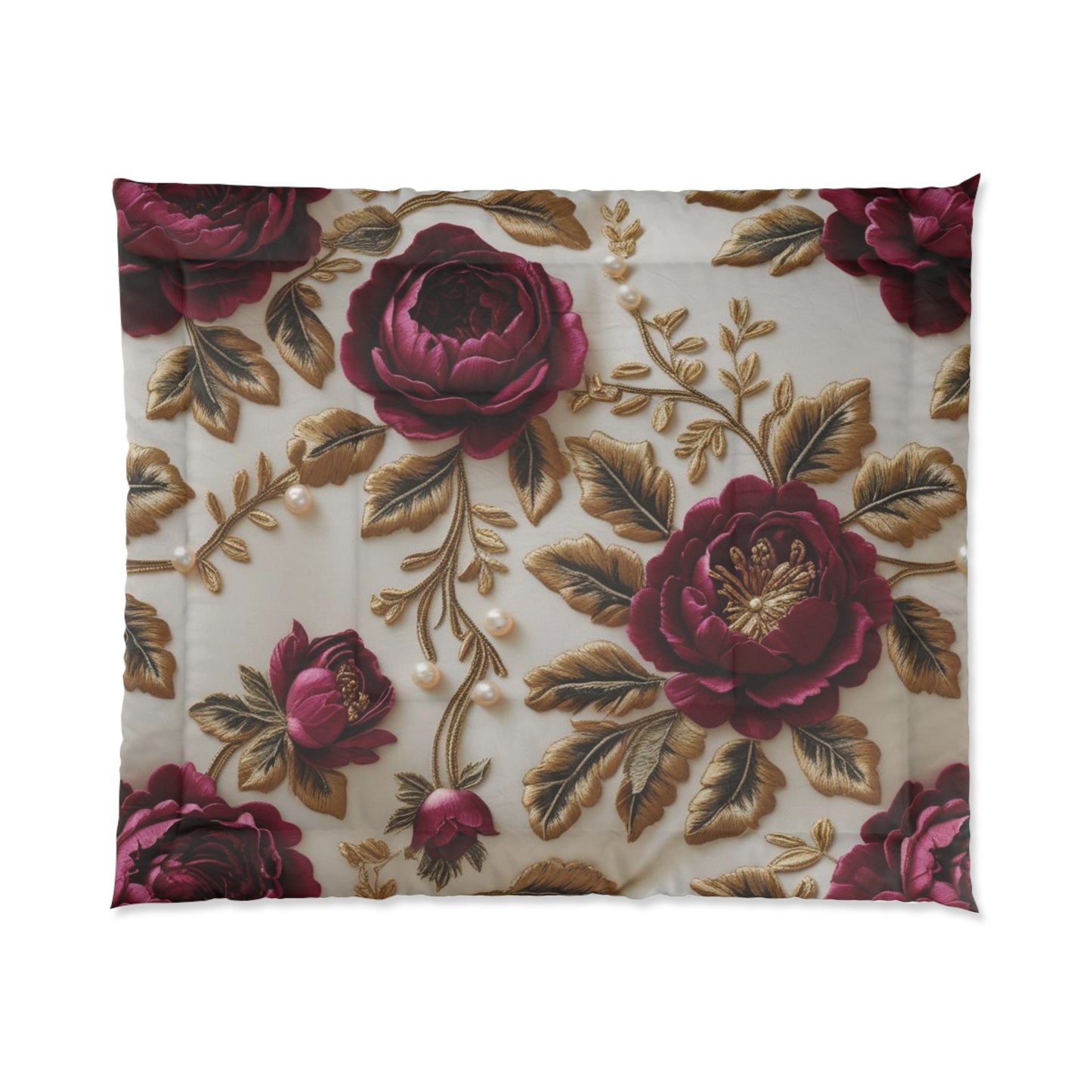 Elegant Floral Comforter,Romantic Gift, Wedding Present.