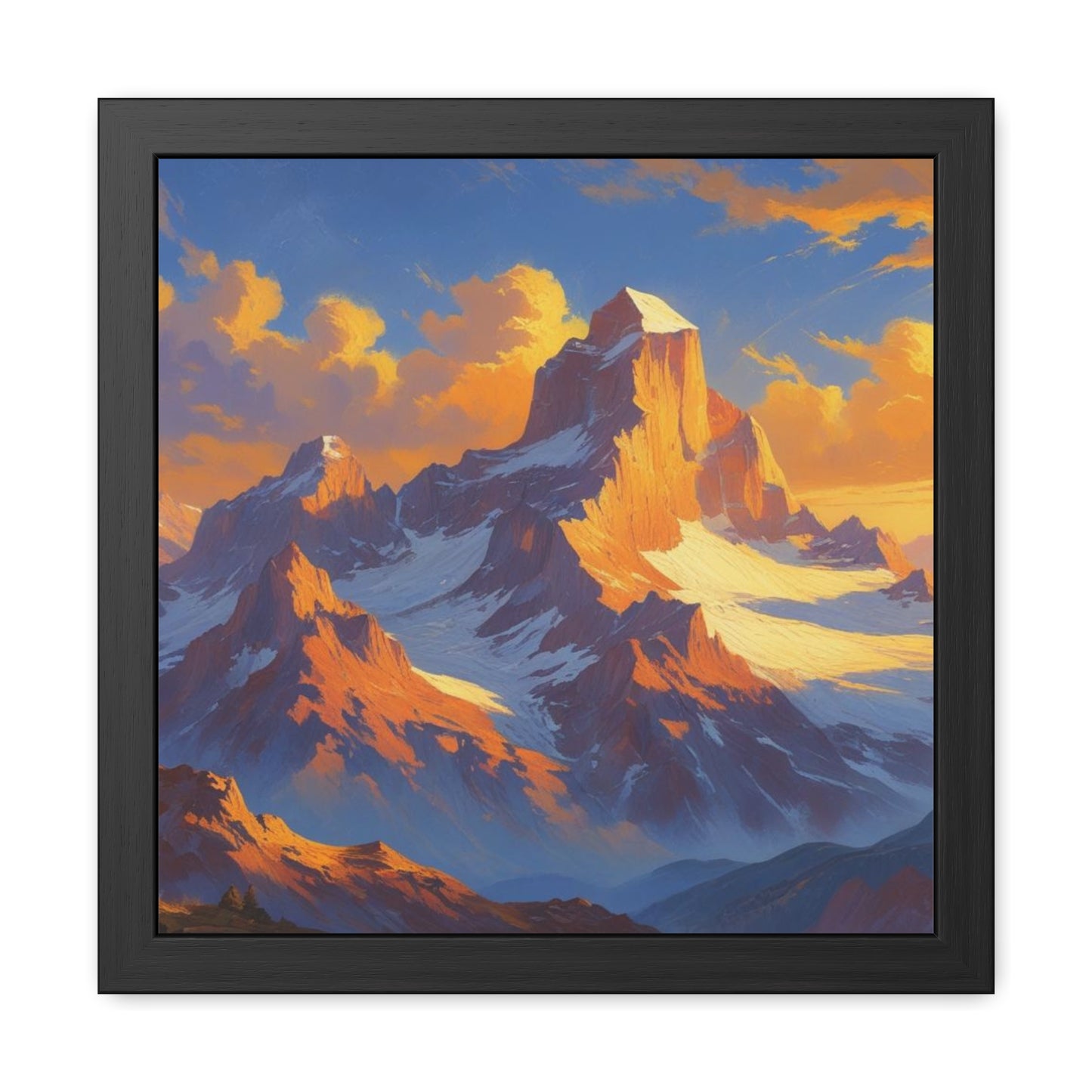 Mountain Sunset Framed Poster