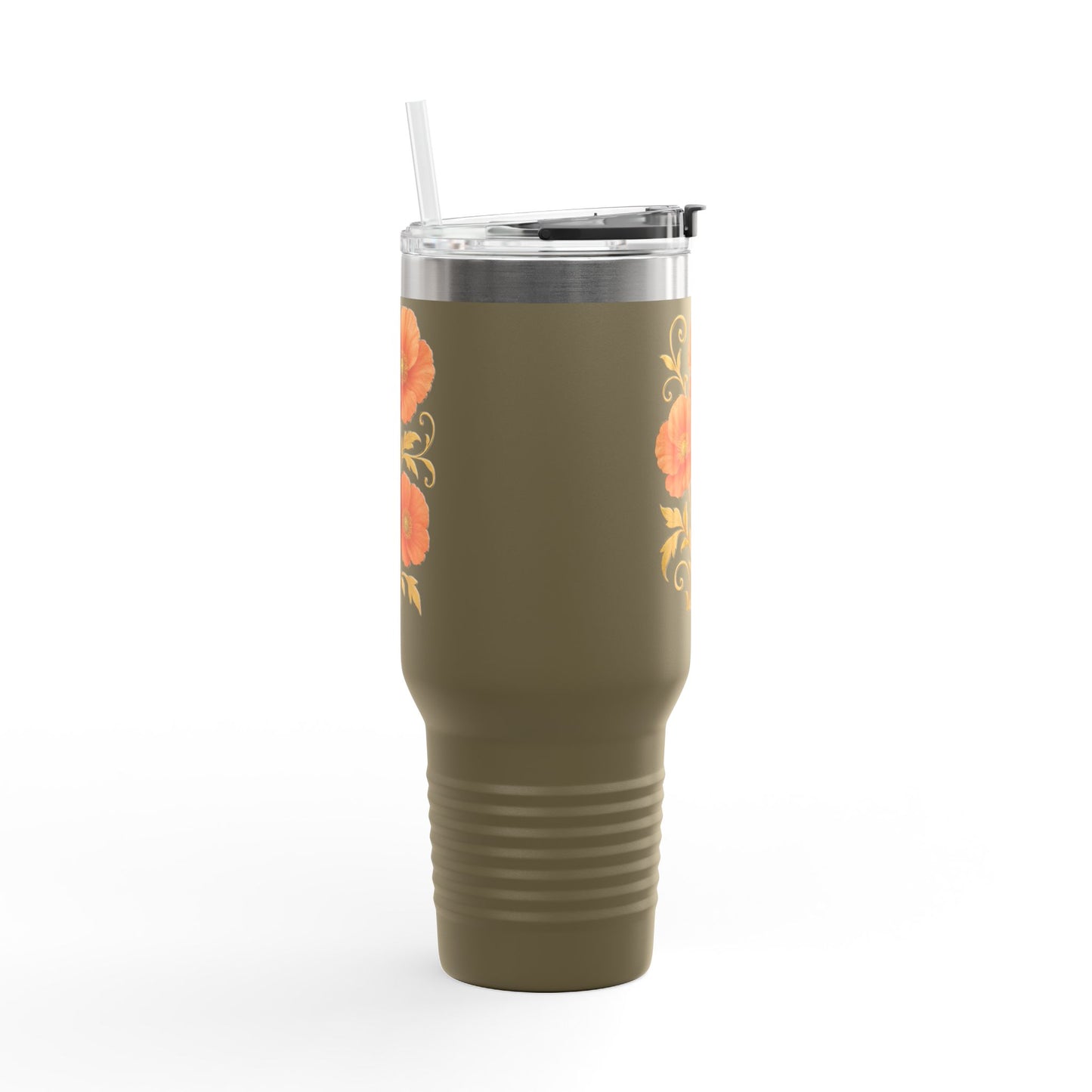 Floral Insulated Travel Mug, 40oz