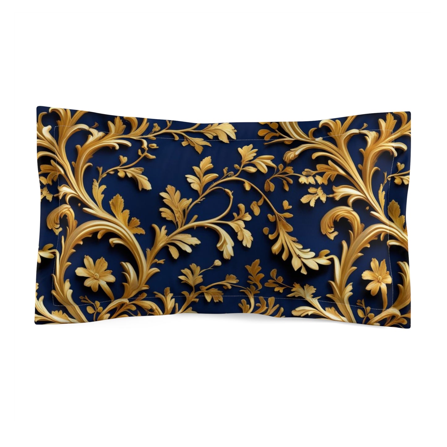 Elegant Floral Microfiber Pillow Sham, Luxury Bedding, Gift for Homeowners