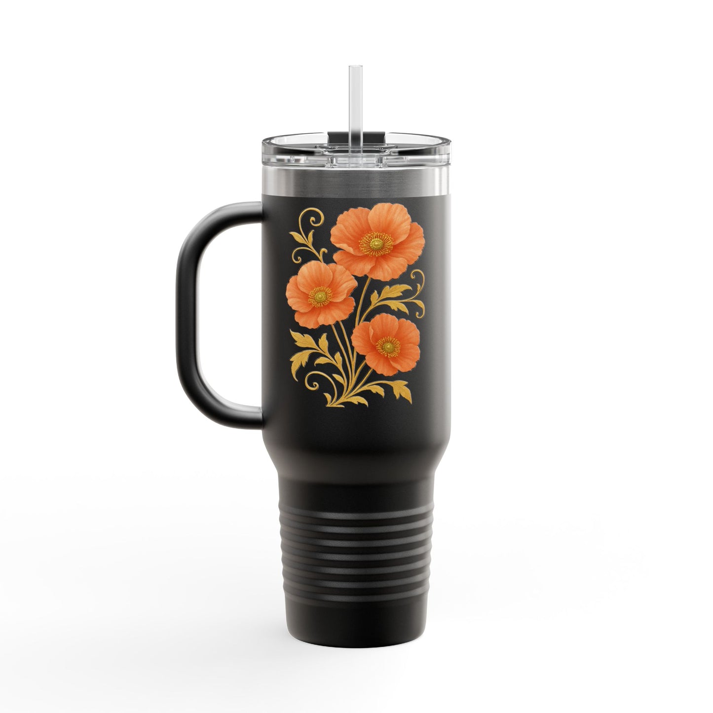 Floral Insulated Travel Mug, 40oz
