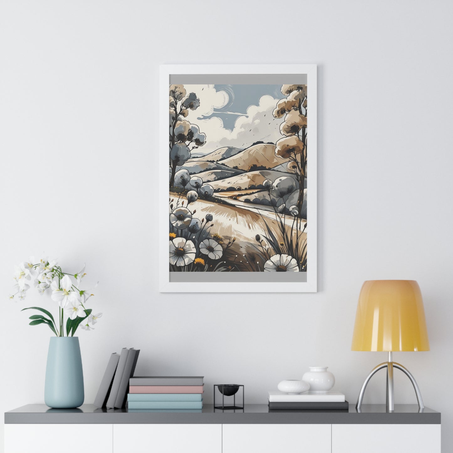 Nature-Inspired Framed Vertical Poster