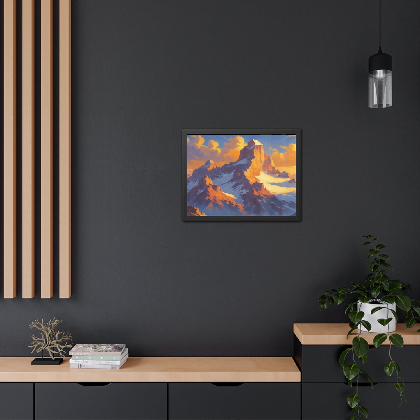 Mountain Sunset Framed Poster