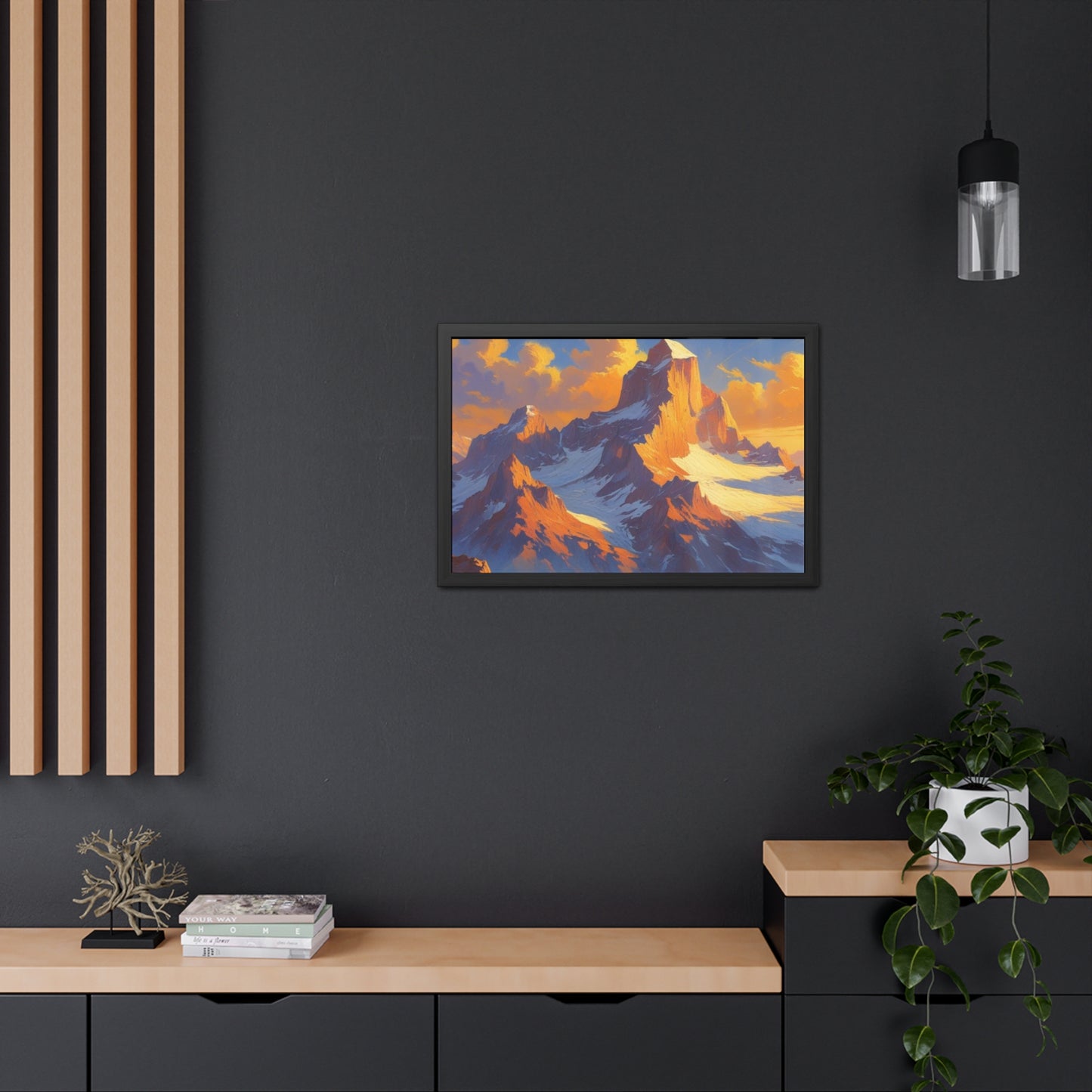 Mountain Sunset Framed Poster