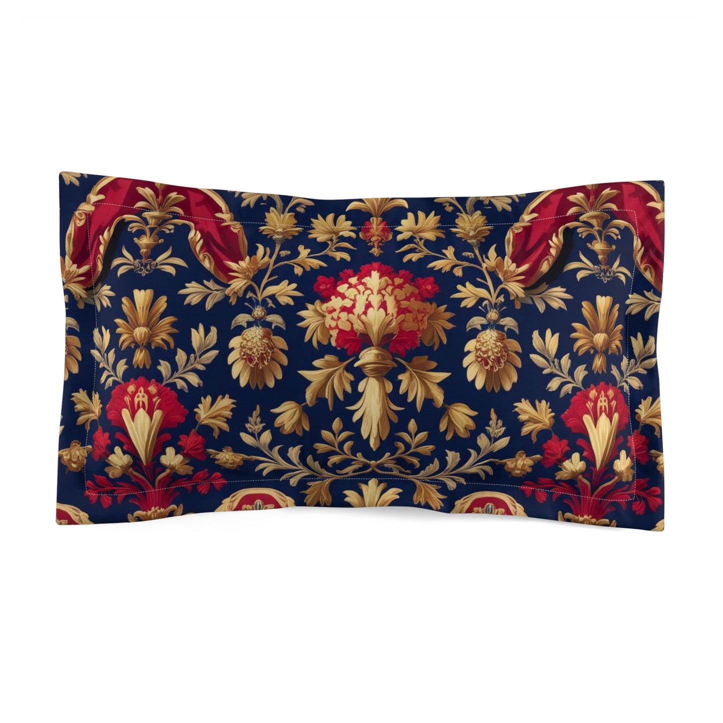 Decorative Microfiber Pillow Sham with Elegant Floral Design
