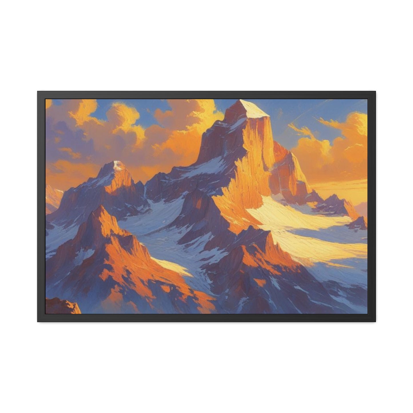 Mountain Sunset Framed Poster