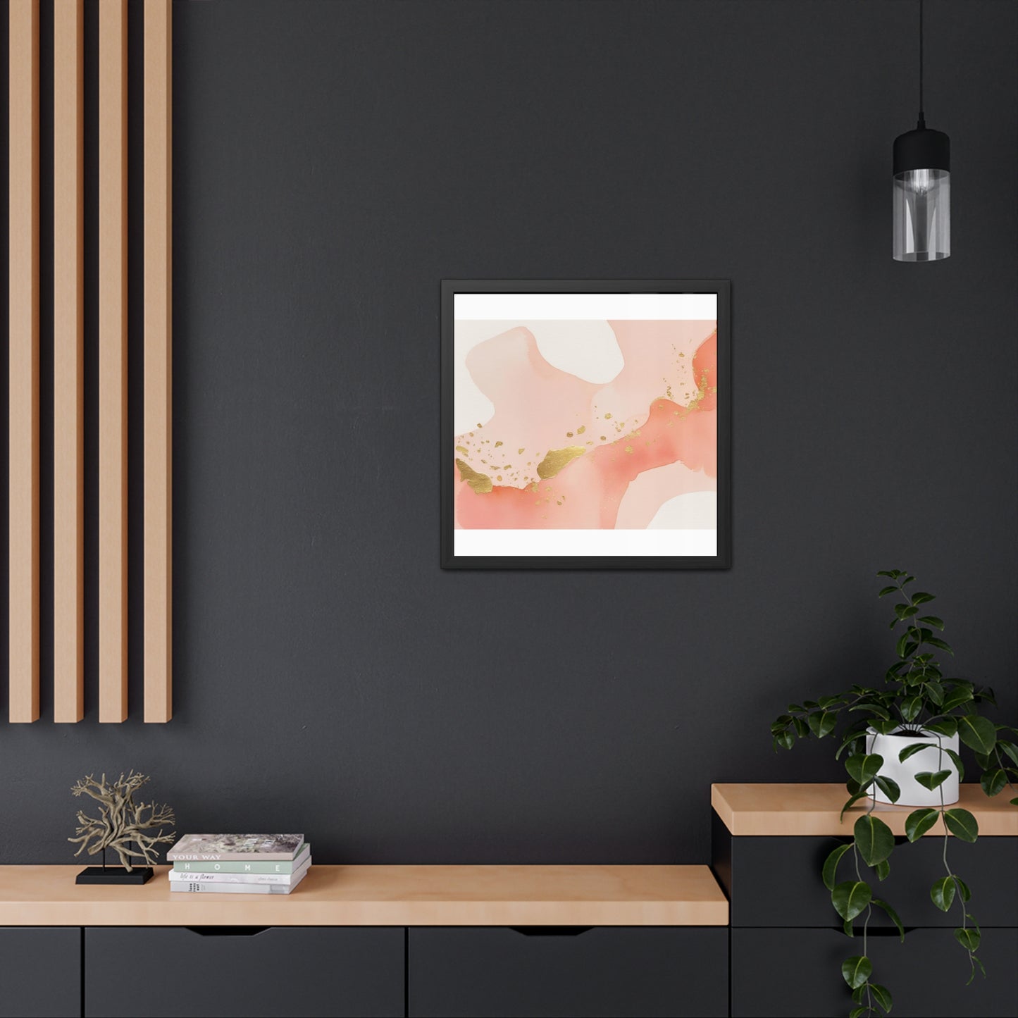 Elegant Abstract Wall Art Print, Framed Poster