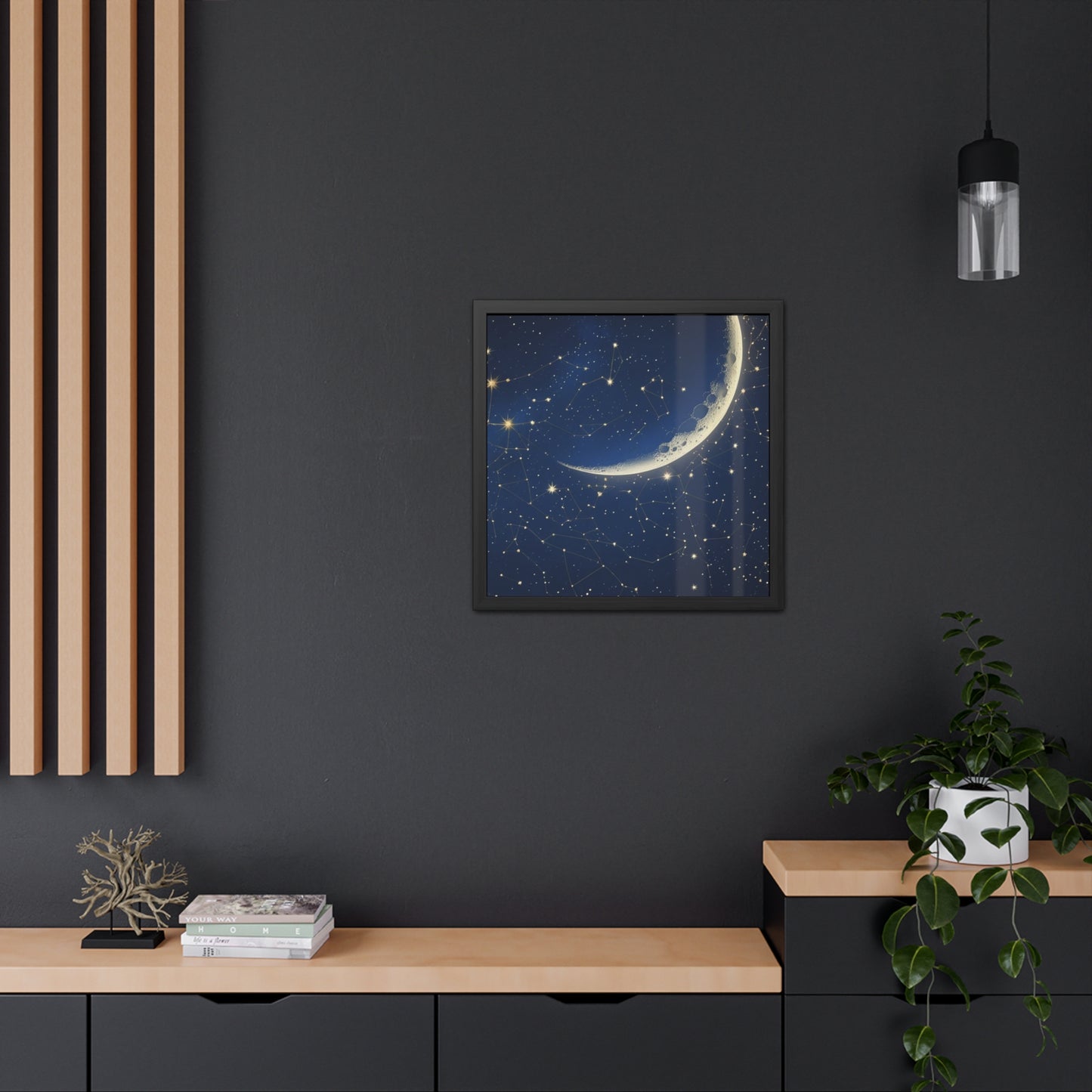 Celestial Moon Poster, Astrology Wall Decor