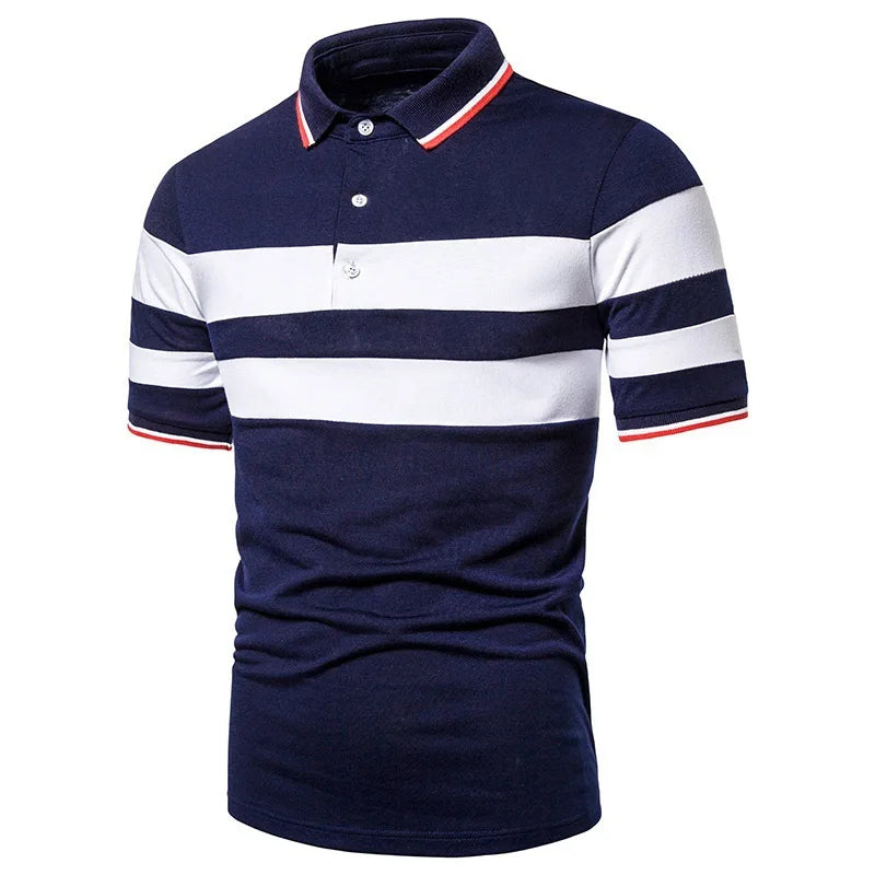 Summer Men's Polo Shirt T-shirt Casual Color Matching