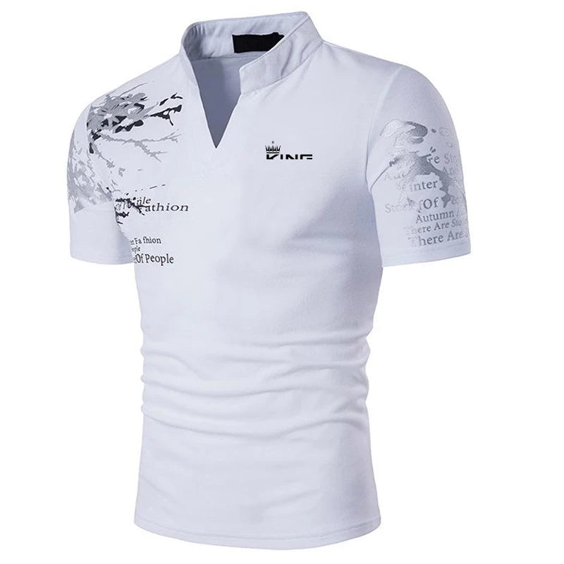 Men's Polo Shirt Golf Shirt Short Sleeves Print Clothing Sports Fashion