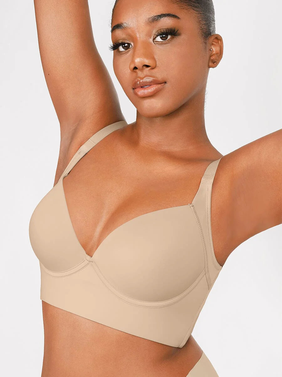 kin Underwire Push-Up Sculpting Uplift Hide Back Fat Full Coverage Bra