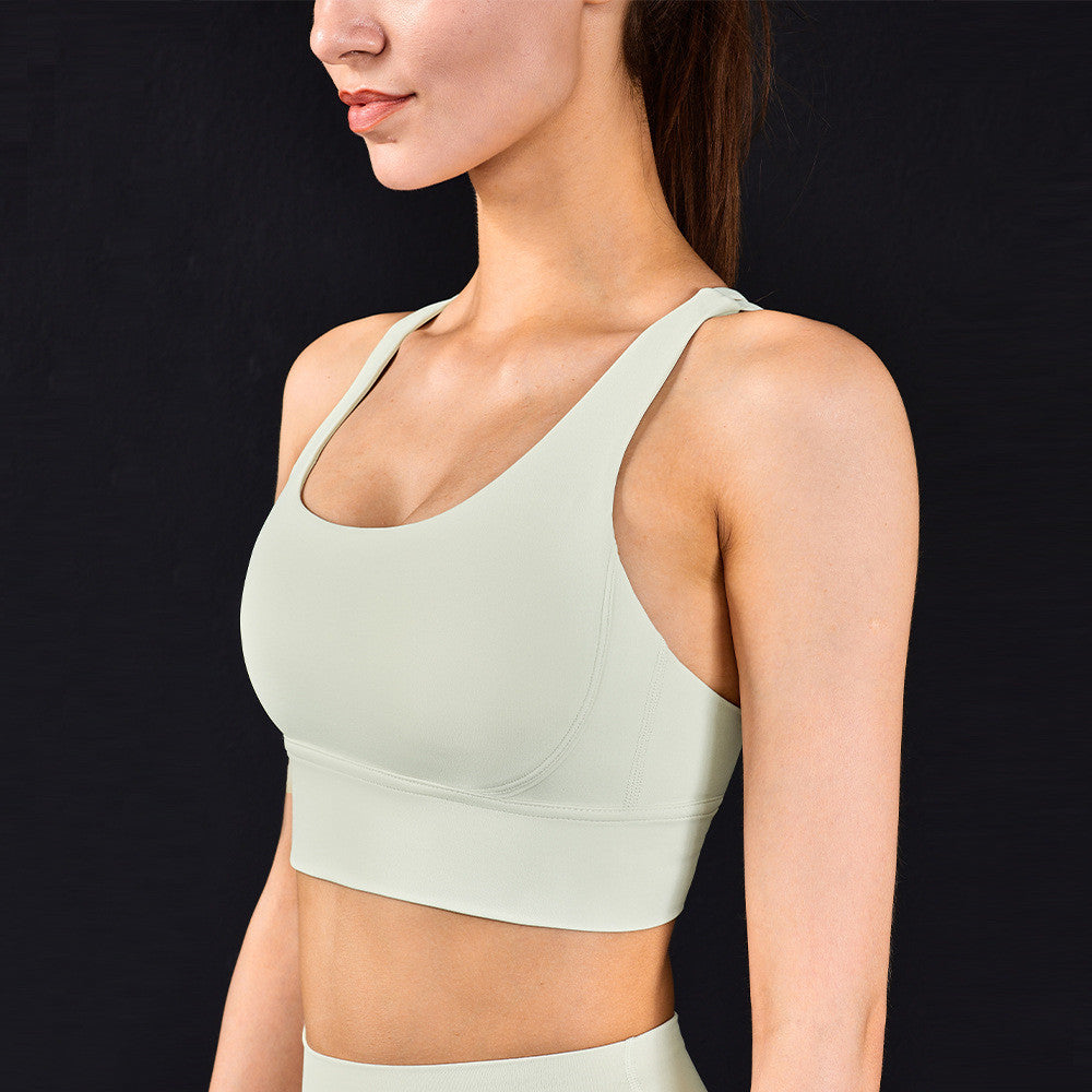 Quick-drying cross strap sports fitness suit