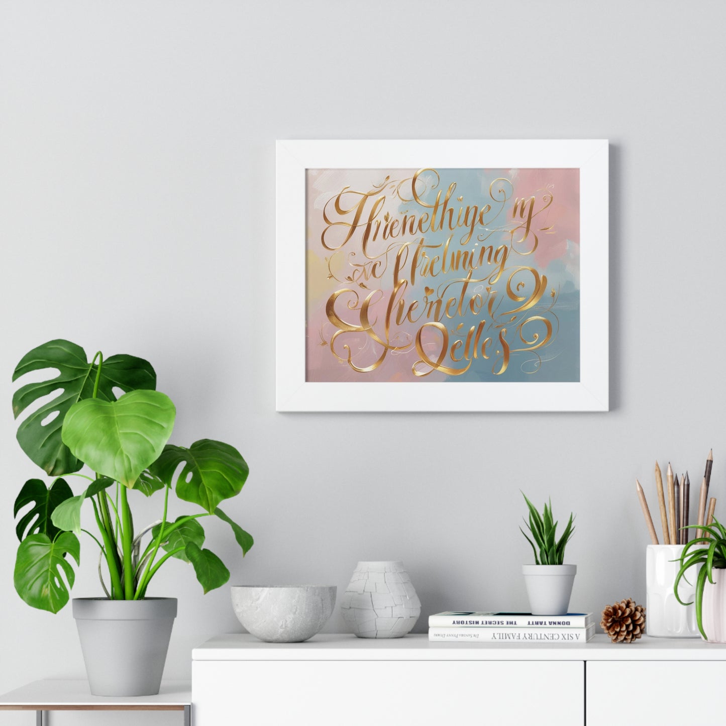 Elegant Framed Inspirational Poster, Modern Aesthetic