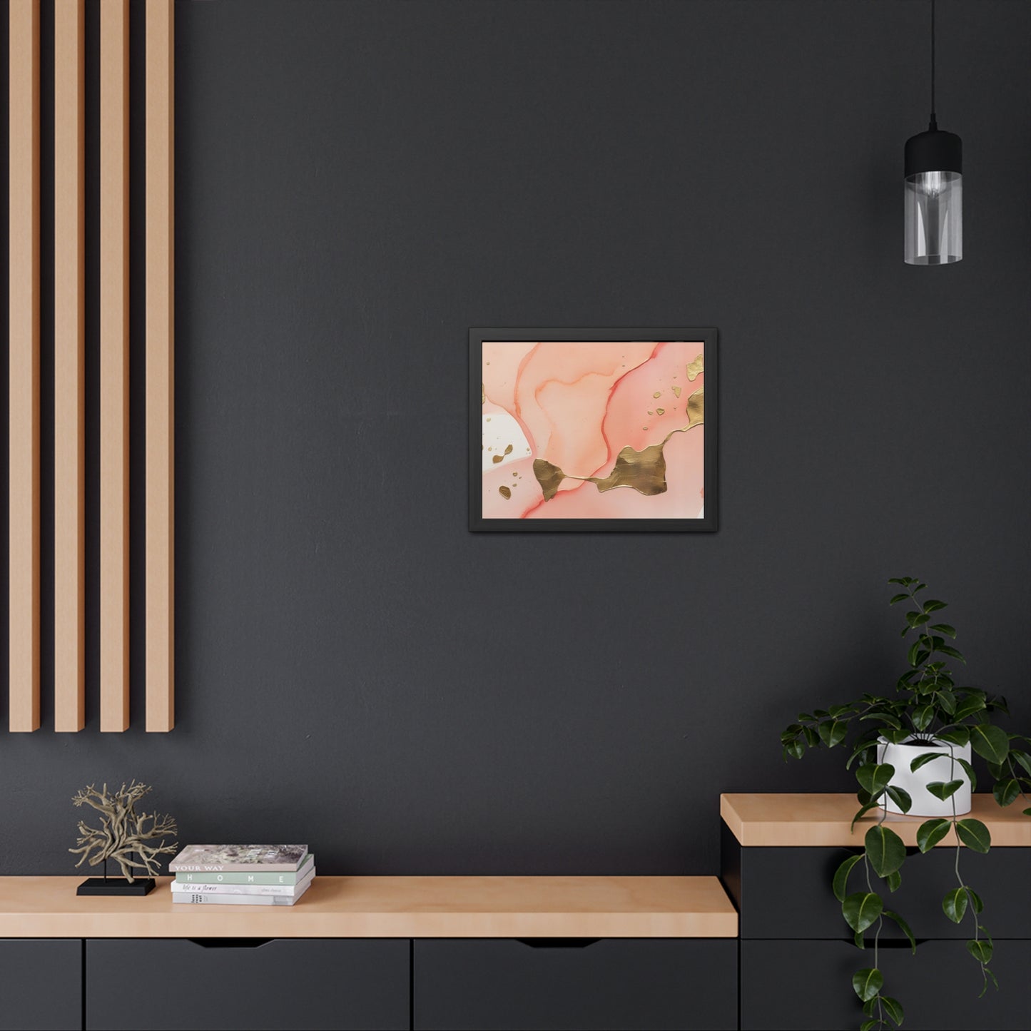 Elegant Abstract Art Framed Poster