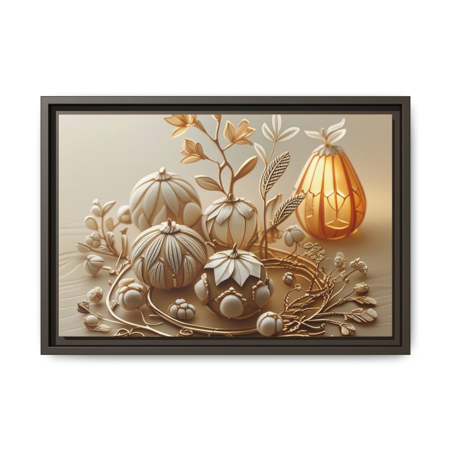 Autumn Framed Canvas Art,Thanksgiving Wall Art