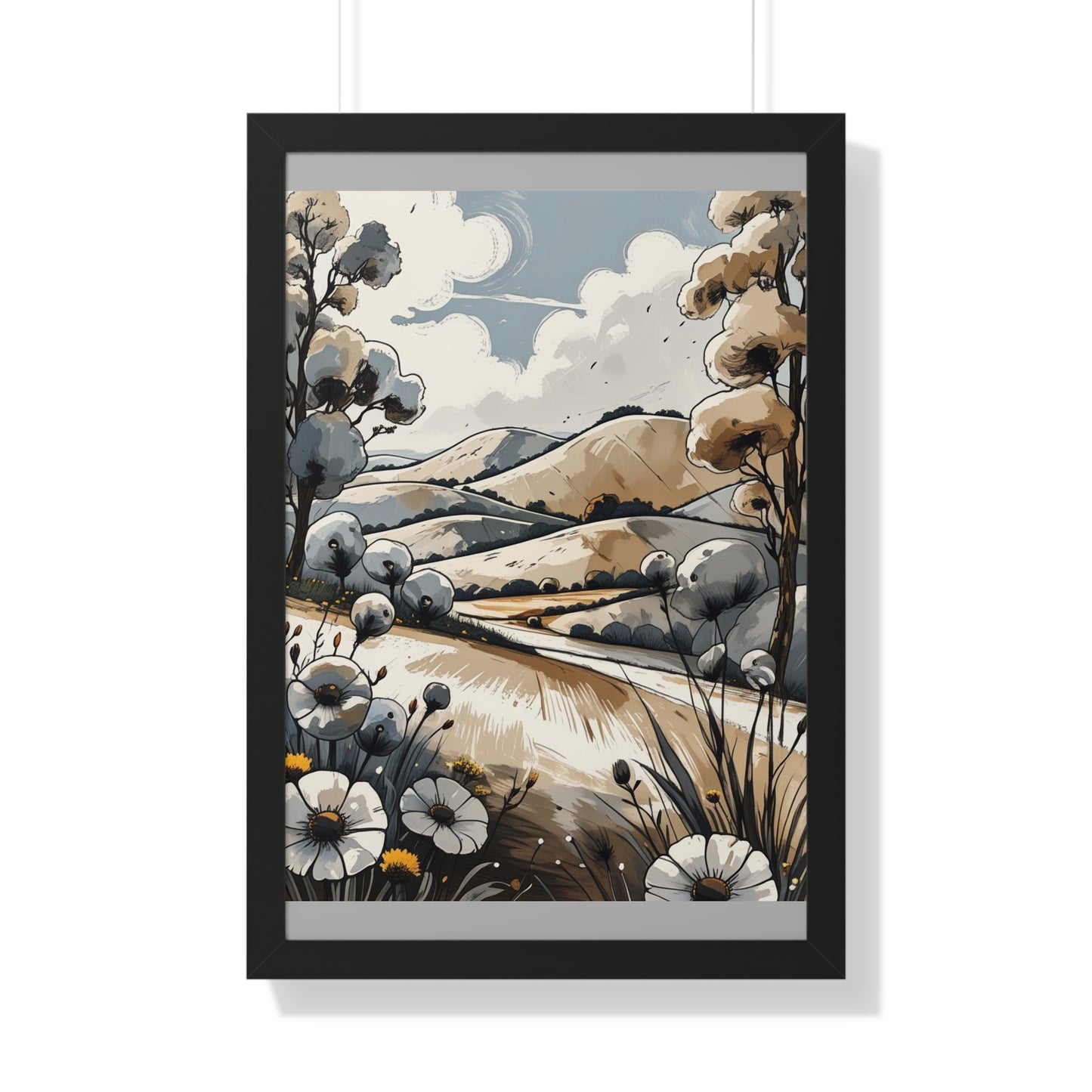 Nature-Inspired Framed Vertical Poster