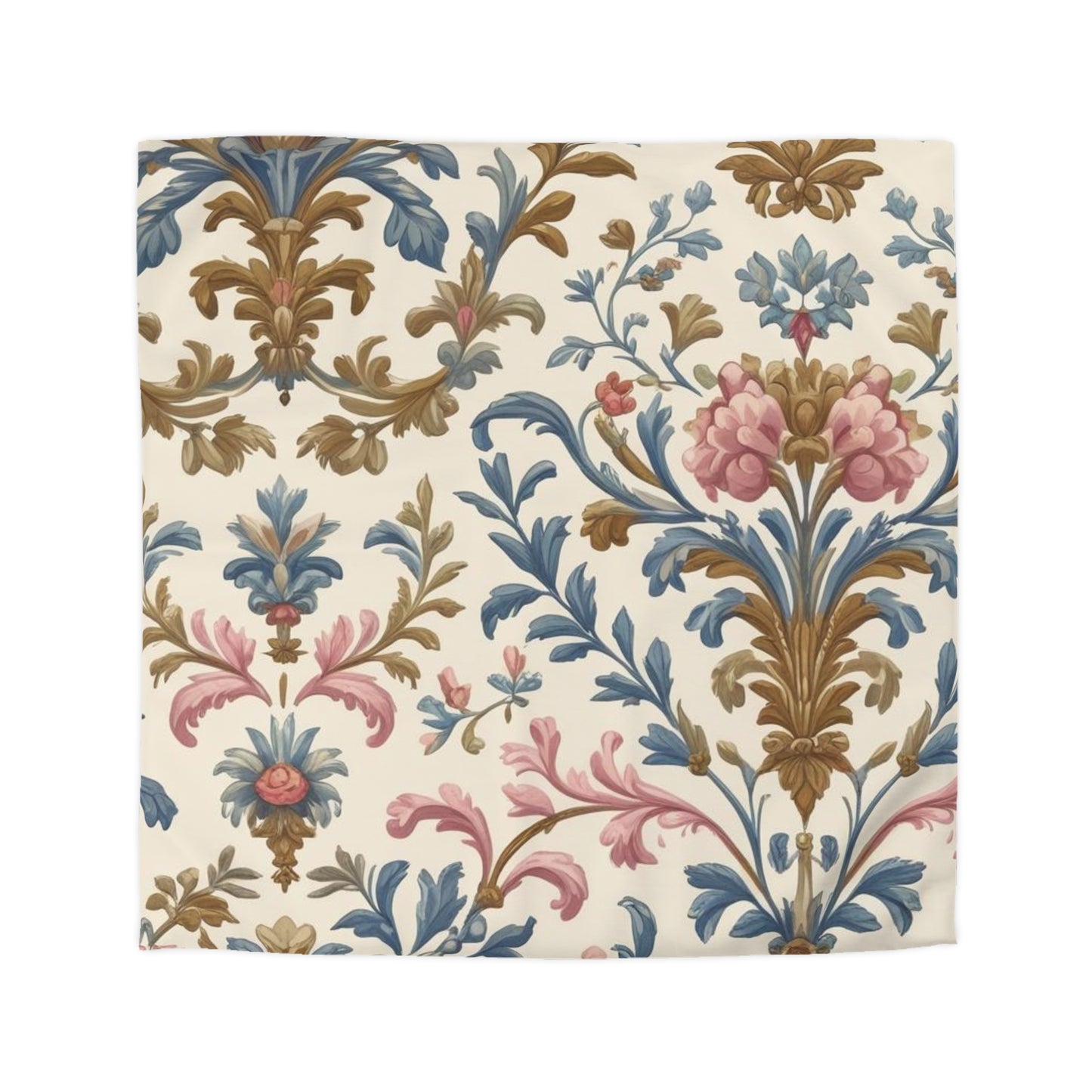 Elegant Floral Microfiber Duvet Cover,  Luxurious Bedspread